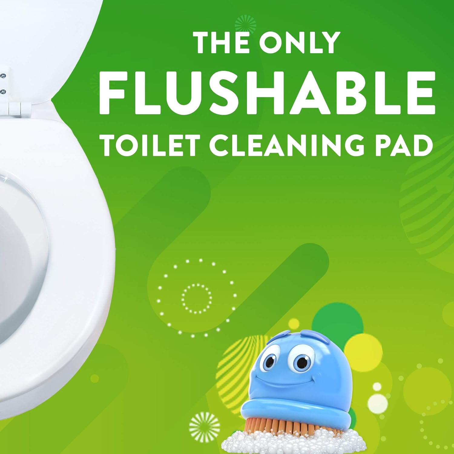 Scrubbing Bubbles Flushable Toilet Wand Refills, Fresh Brush Toilet Cleaner Refill Pads, Cleans Limescale & Fights Odors, Citrus Scent, 20 Count, Pack of 1