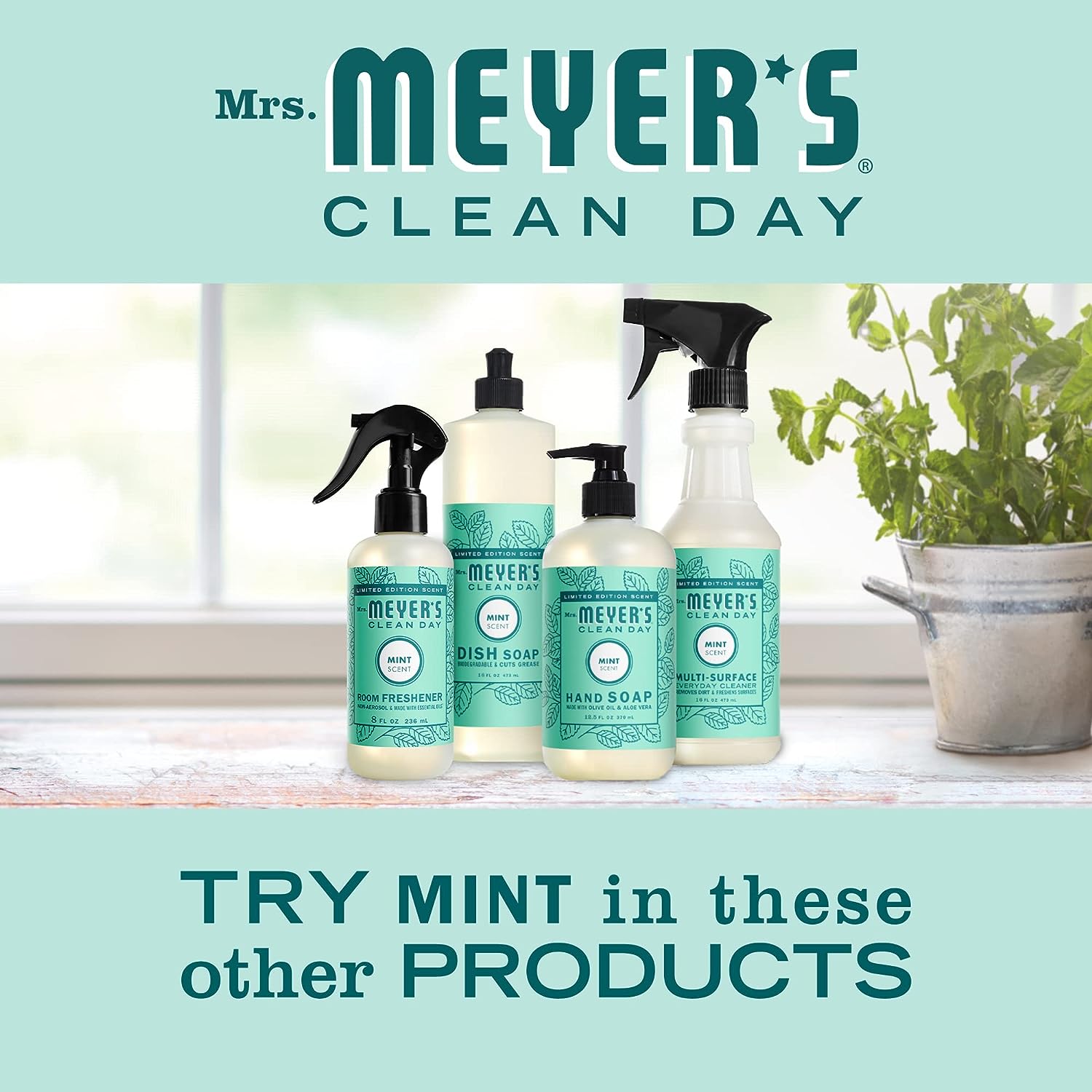 Mrs. Meyer's Liquid Dish Soap, Biodegradable Formula, Lemon Verbena, 16 Fl. Oz - Pack Of 3