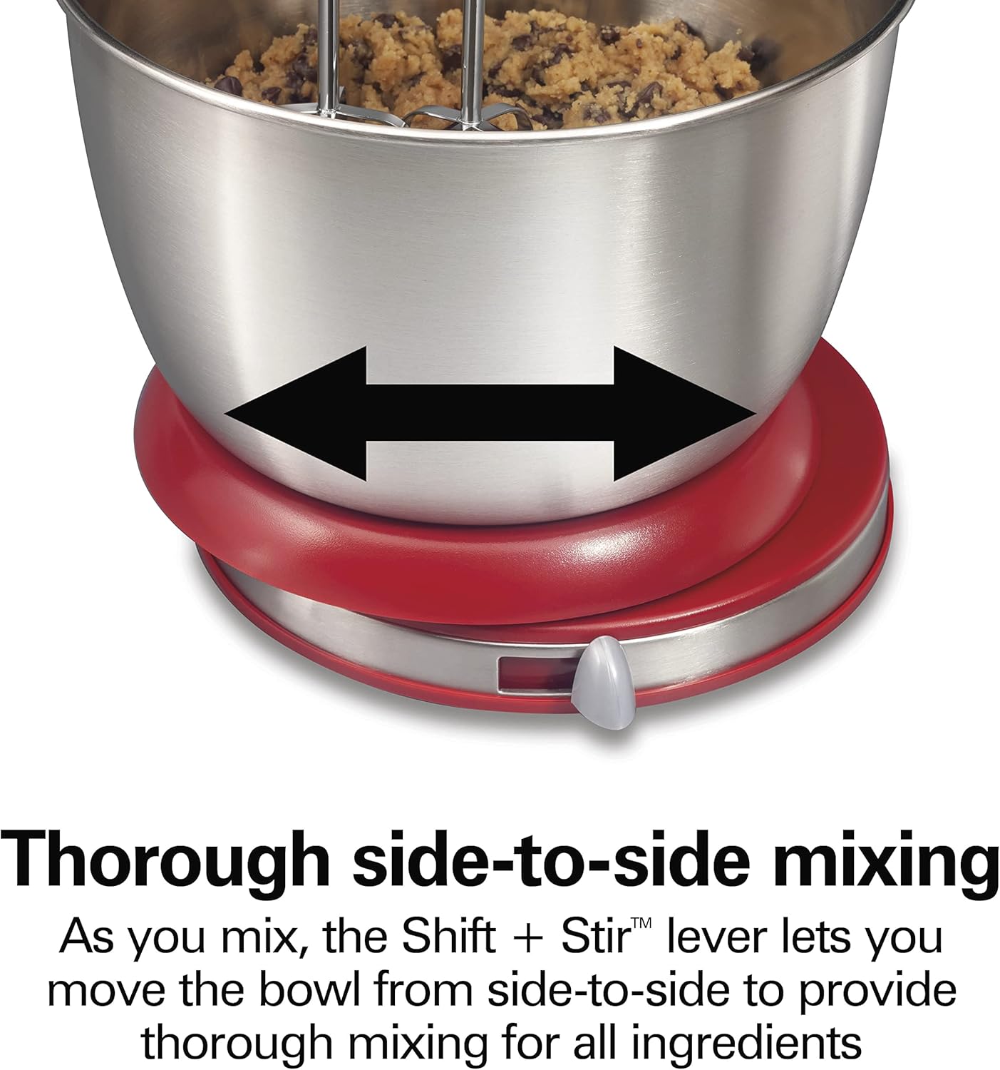 Hamilton Beach Classic Stand and Hand Mixer, 4 Quarts, 6 Speeds with QuickBurst, Bowl Rest, 290 Watts Peak Power, Black and Stainless