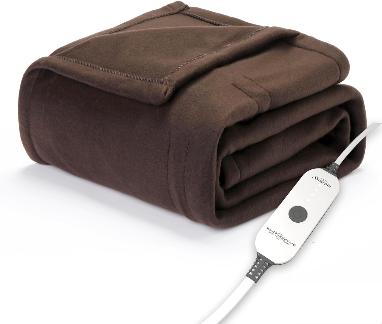 Sunbeam Royal Ultra Rodeen Blue Plaid Heated Personal Throw / Blanket, Cozy-Warm, Adjustable Heat Settings