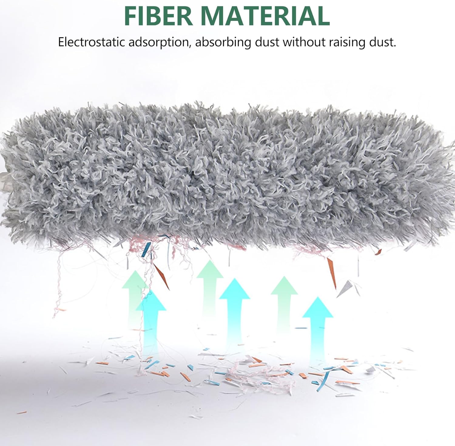 SetSail Extra-Long Dusters with Extension Pole 100-inch for Cleaning, Bendable Microfiber Head Washable Ceiling Fan Duster for High Ceilings, Furniture