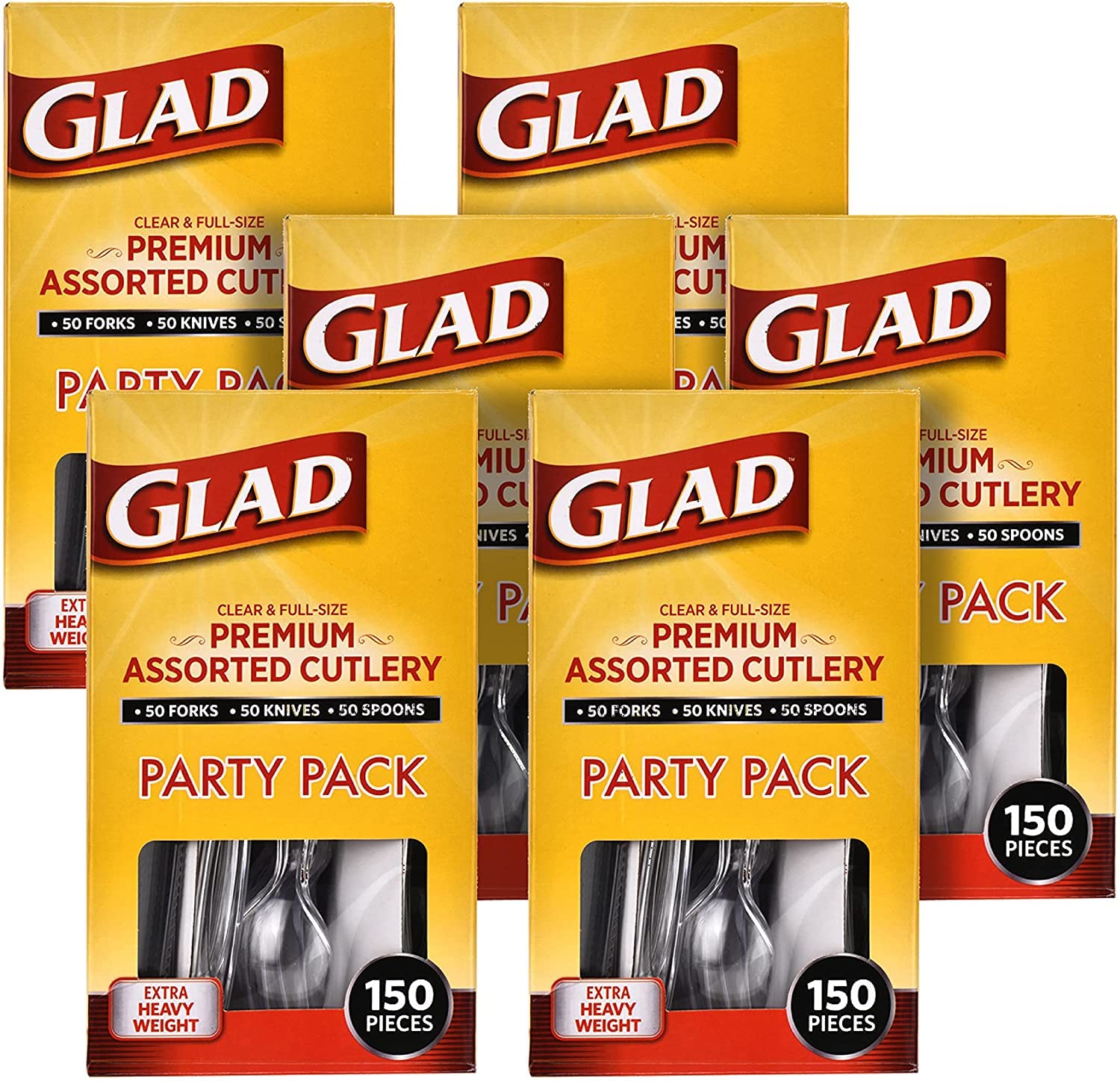 Glad, 240 Count (Pack of 1), Clear Assorted Cutlery