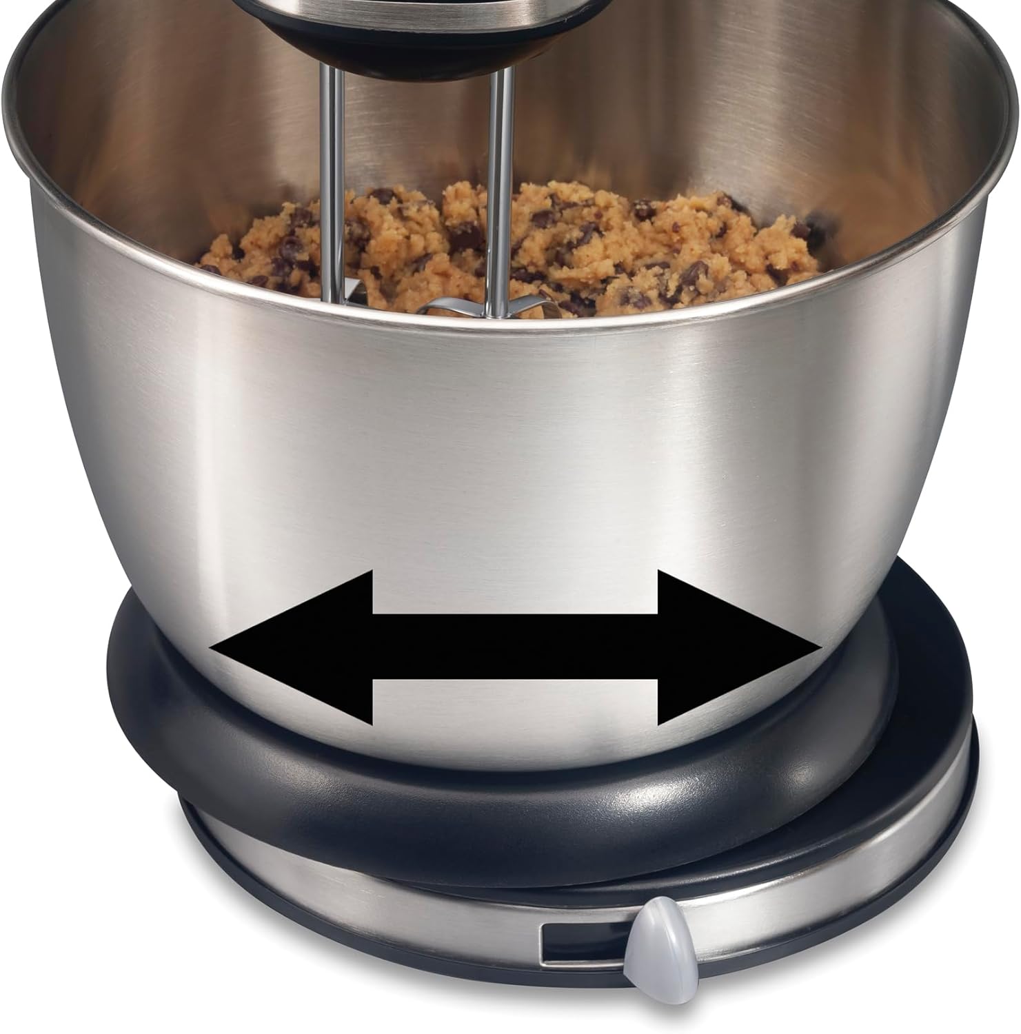 Hamilton Beach Classic Stand and Hand Mixer, 4 Quarts, 6 Speeds with QuickBurst, Bowl Rest, 290 Watts Peak Power, Black and Stainless