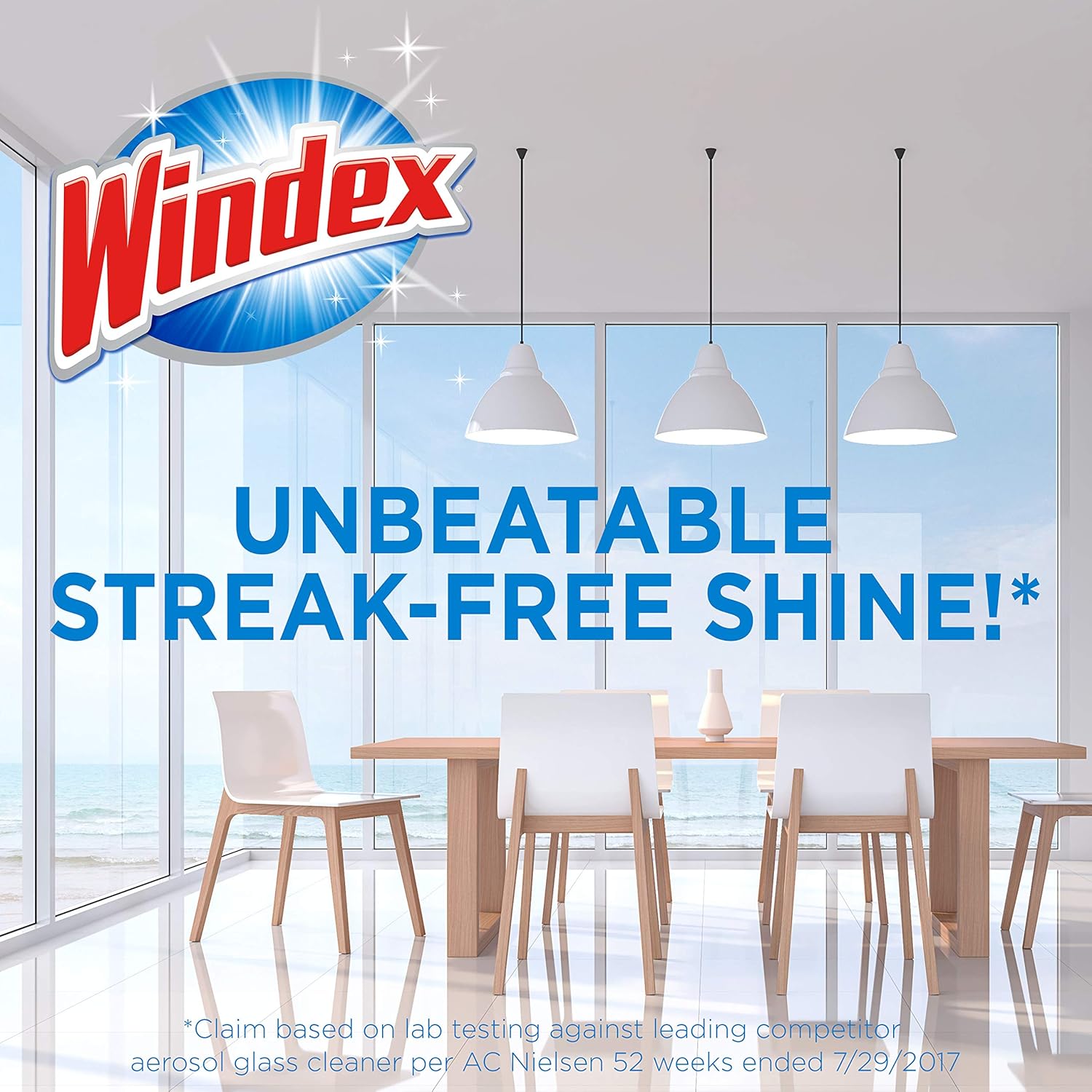 Windex Glass and Window Cleaner Spray Bottle, Bottle Made from 100% Recycled Plastic, Surface Cleaning Spray, Original Blue Scent, 23 Fl Oz (Pack of 2)