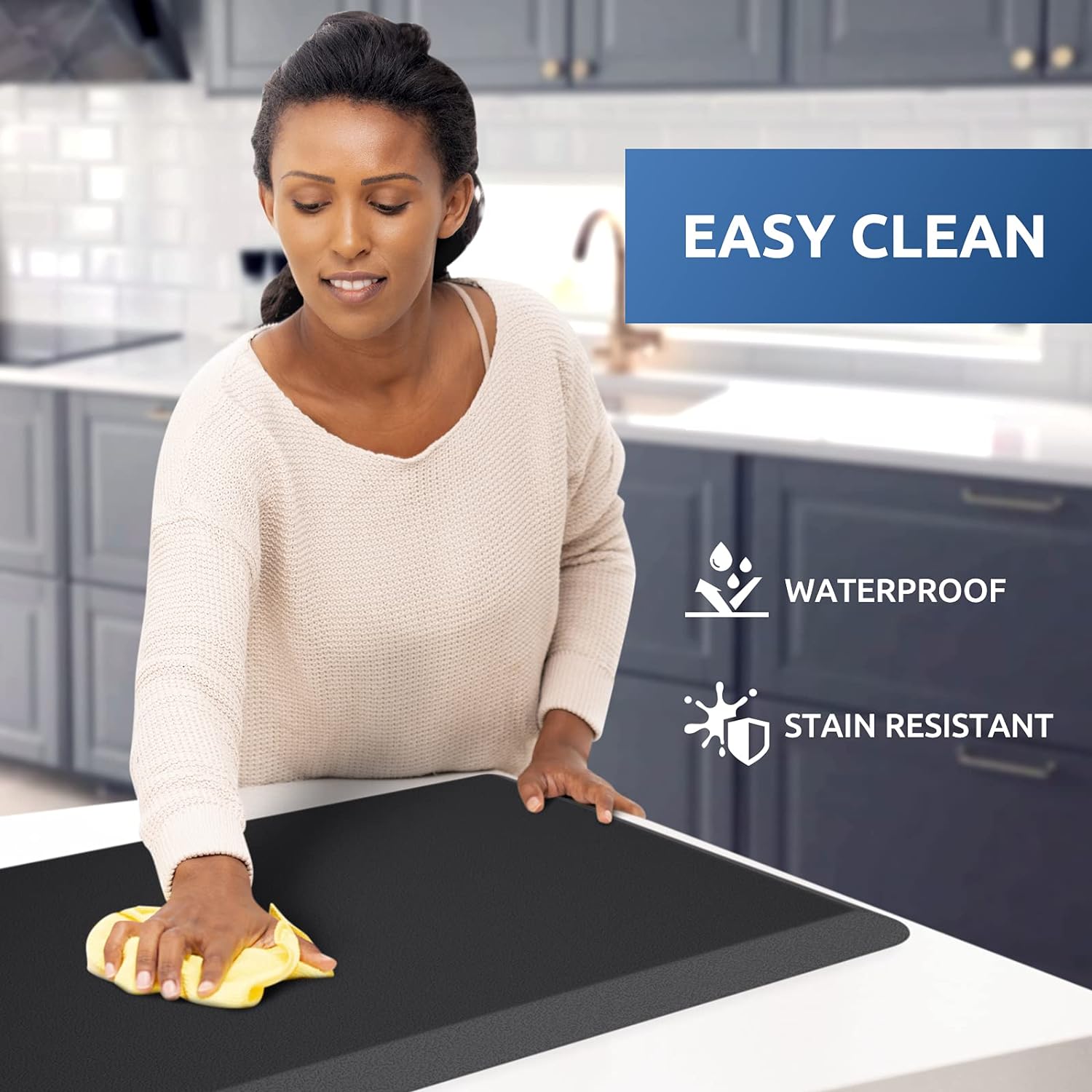 KitchenClouds Kitchen Mat Cushioned Anti Fatigue Rug 17.3