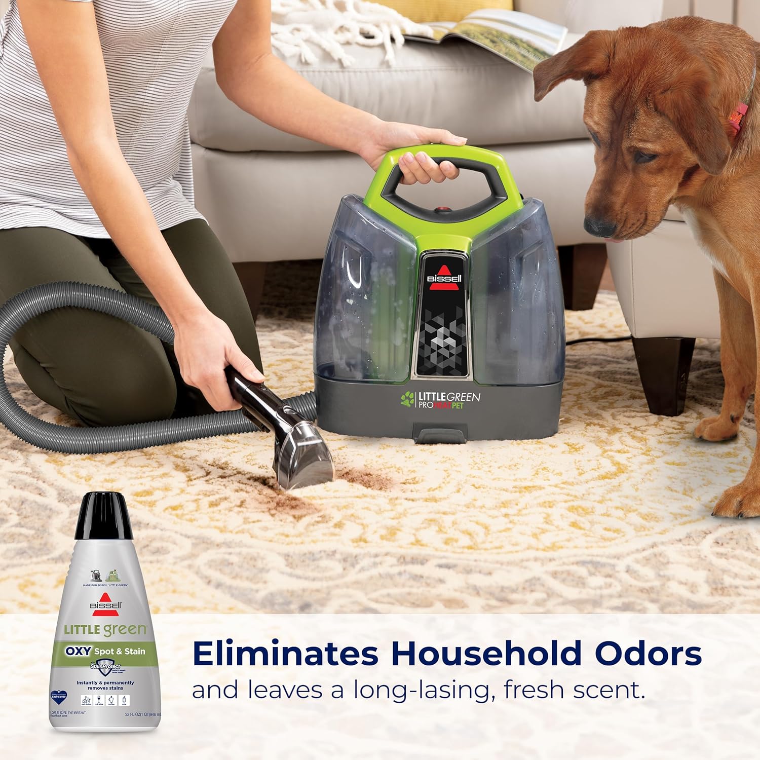 Bissell® PET PRO OXY Spot & Stain Formula for Portable Carpet Cleaners, 32 oz., 2034