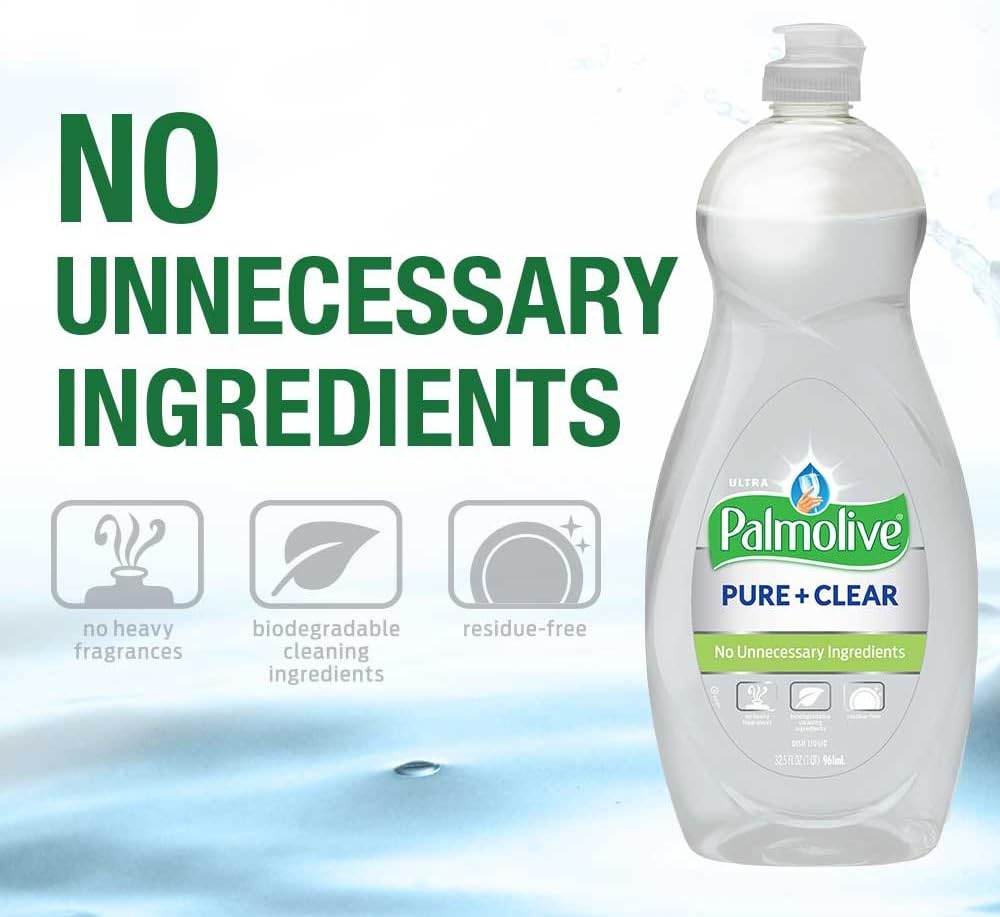 Palmolive Ultra Dishwashing Liquid Dish Soap, Oxy Power Degreaser - 32.5 Fl Oz (Pack of 4)