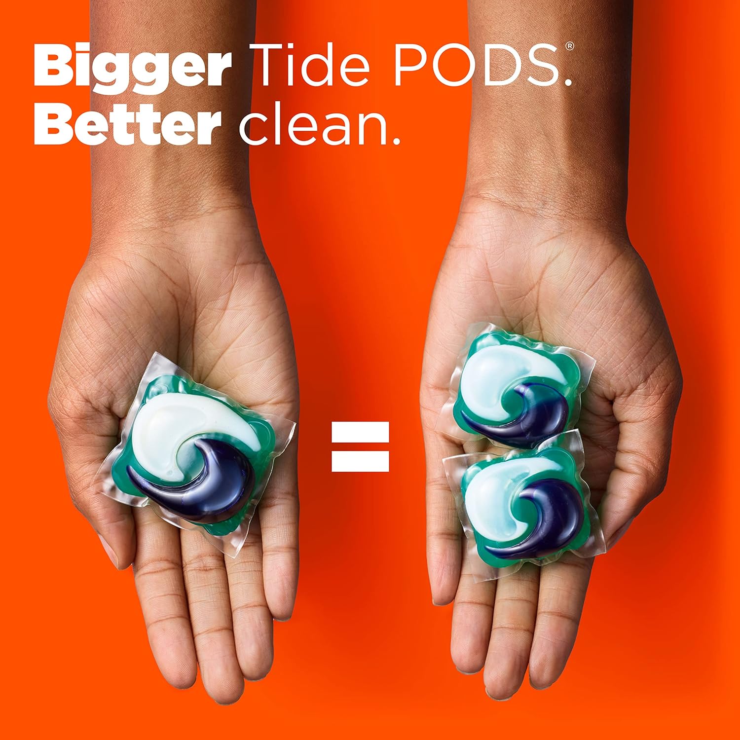Tide Power PODs Hygienic Clean Heavy Duty Liquid Laundry Detergent Pacs HE Compatible 45 Count Hypoallergenic Free and Clear of Dyes and Perfumes For Visible and Invisible Dirt