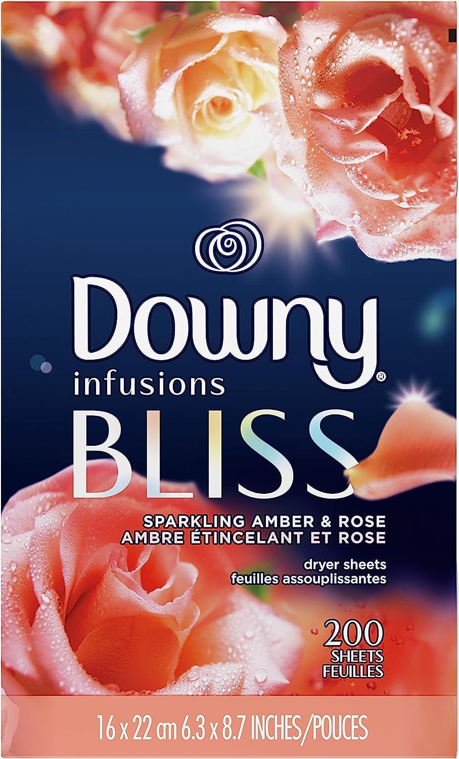 Downy Infusions Mega Dryer Sheets, Laundry Fabric Softener, CALM, Lavender and Vanilla Bean, 180 Count (3 box of 60 sheets)
