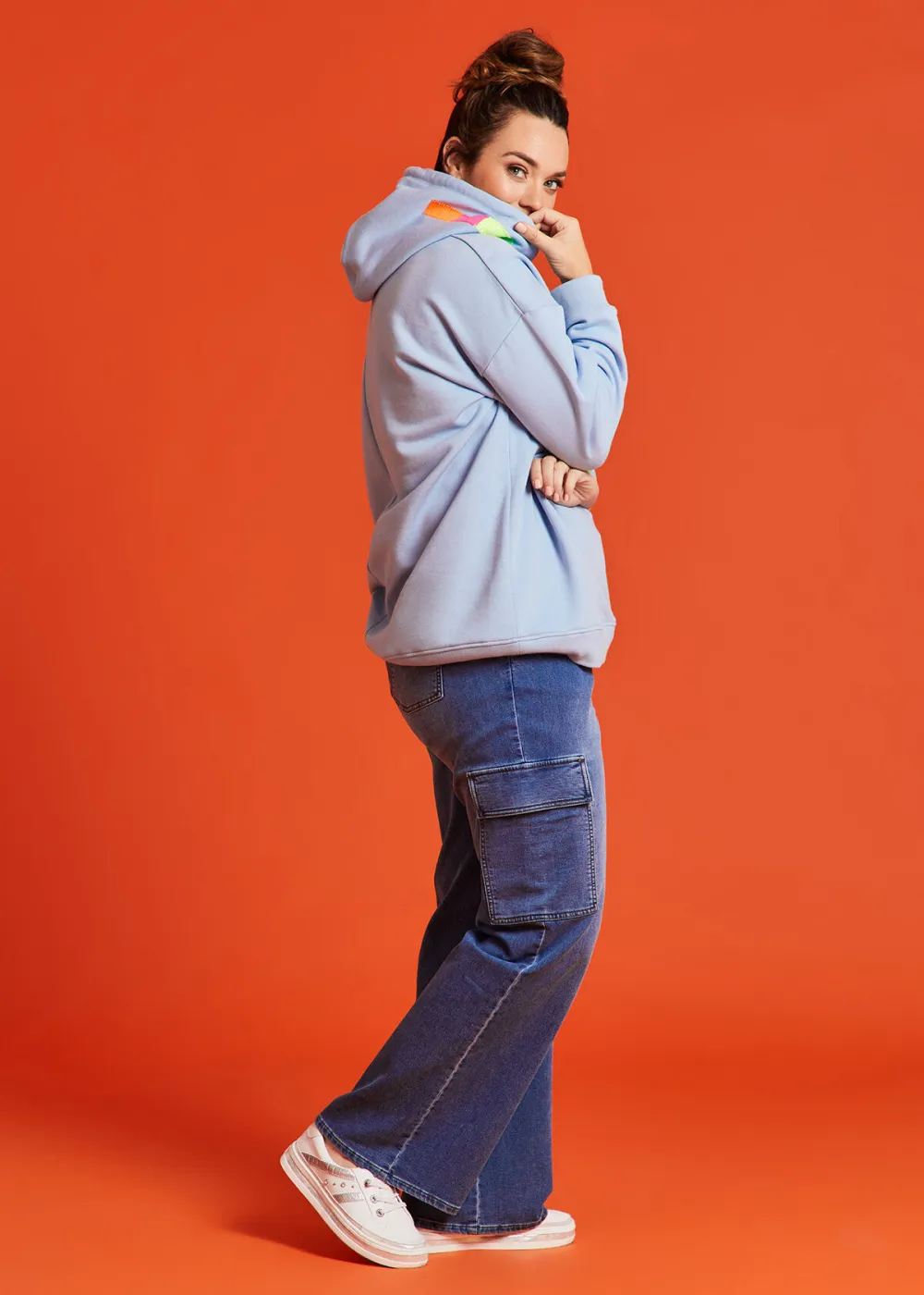 Cotton Happy Hooded Sweatshirt