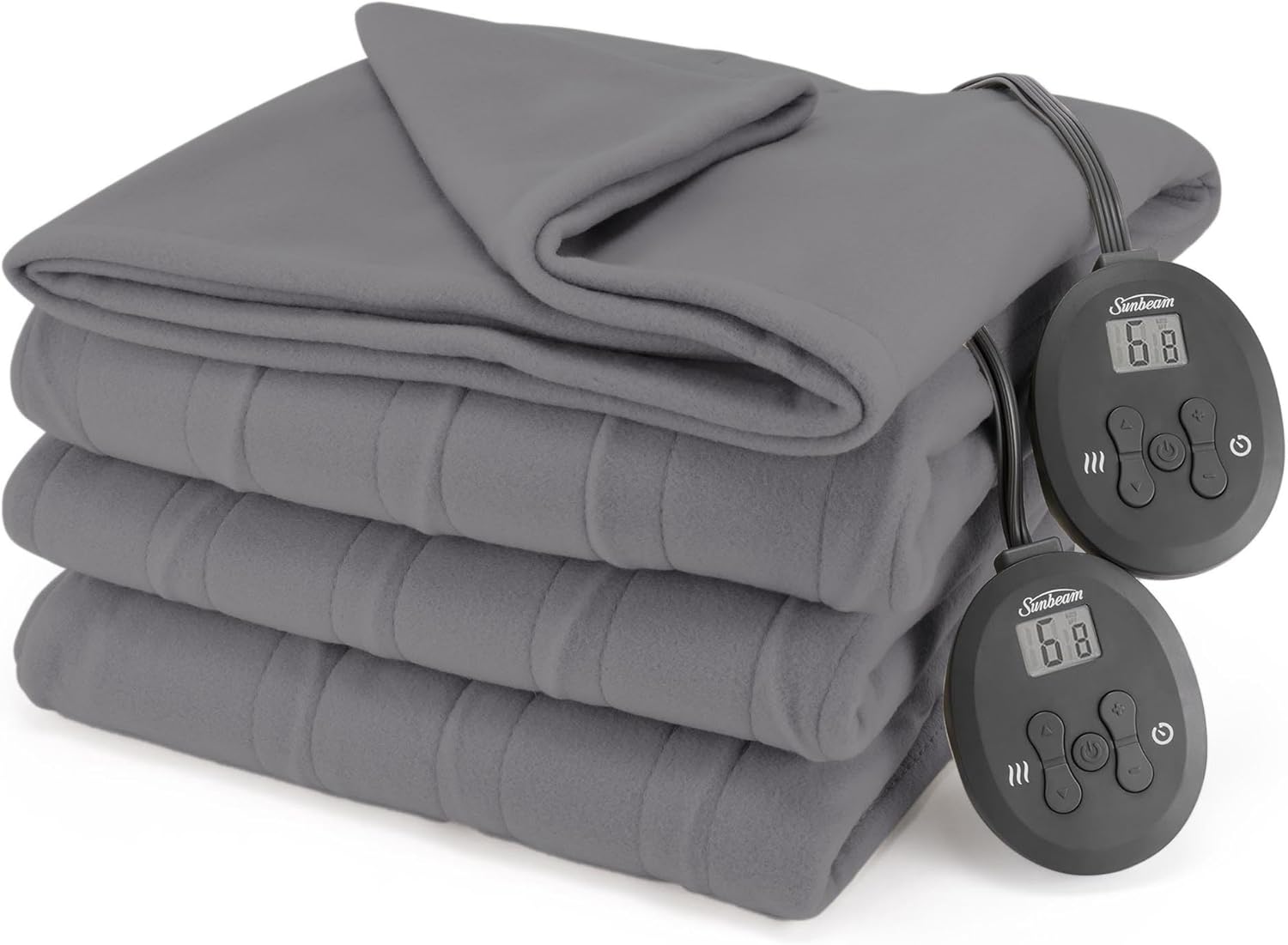 Sunbeam Royal Ultra Rodeen Blue Plaid Heated Personal Throw / Blanket, Cozy-Warm, Adjustable Heat Settings