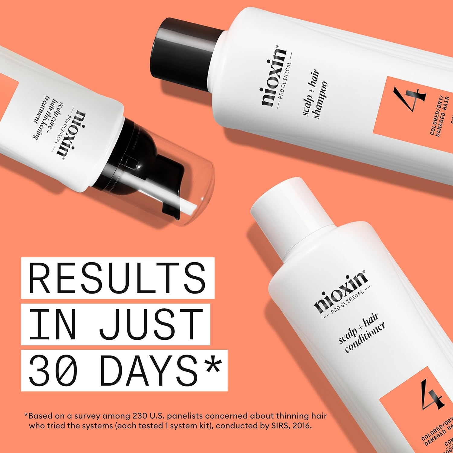 Nioxin Scalp + Hair Thickening System 2 - Hair Thickening System for Natural Hair with Progressed Thinning, Full Size (Packaging May Vary)