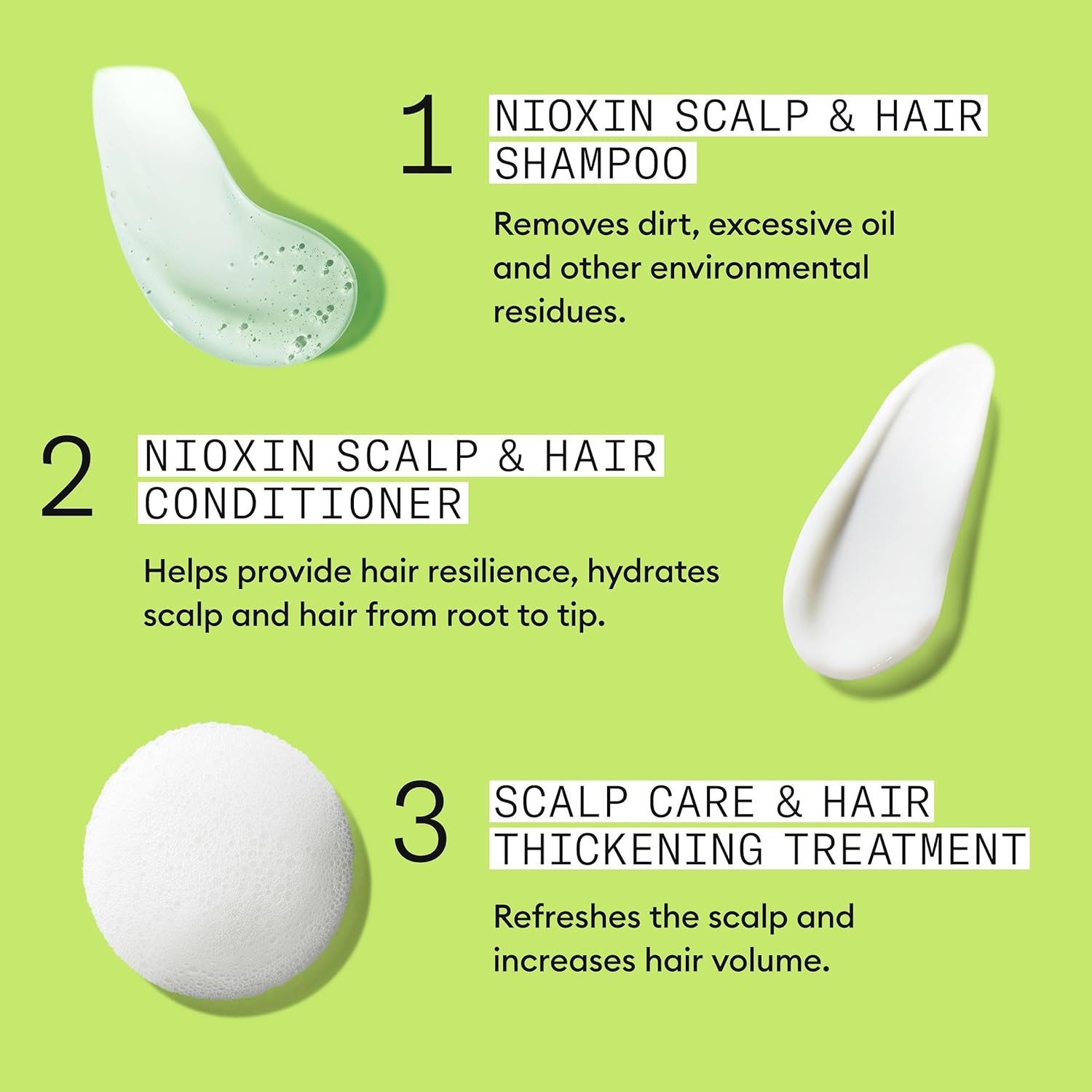 Nioxin Scalp + Hair Thickening System 2 - Hair Thickening System for Natural Hair with Progressed Thinning, Full Size (Packaging May Vary)