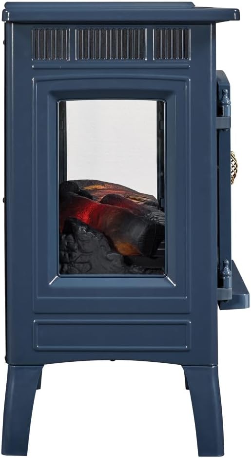 duraflame Freestanding Electric Fireplace Stove Heater with 3D Flame Effect for 1,000 Sq. Ft. Room, Black