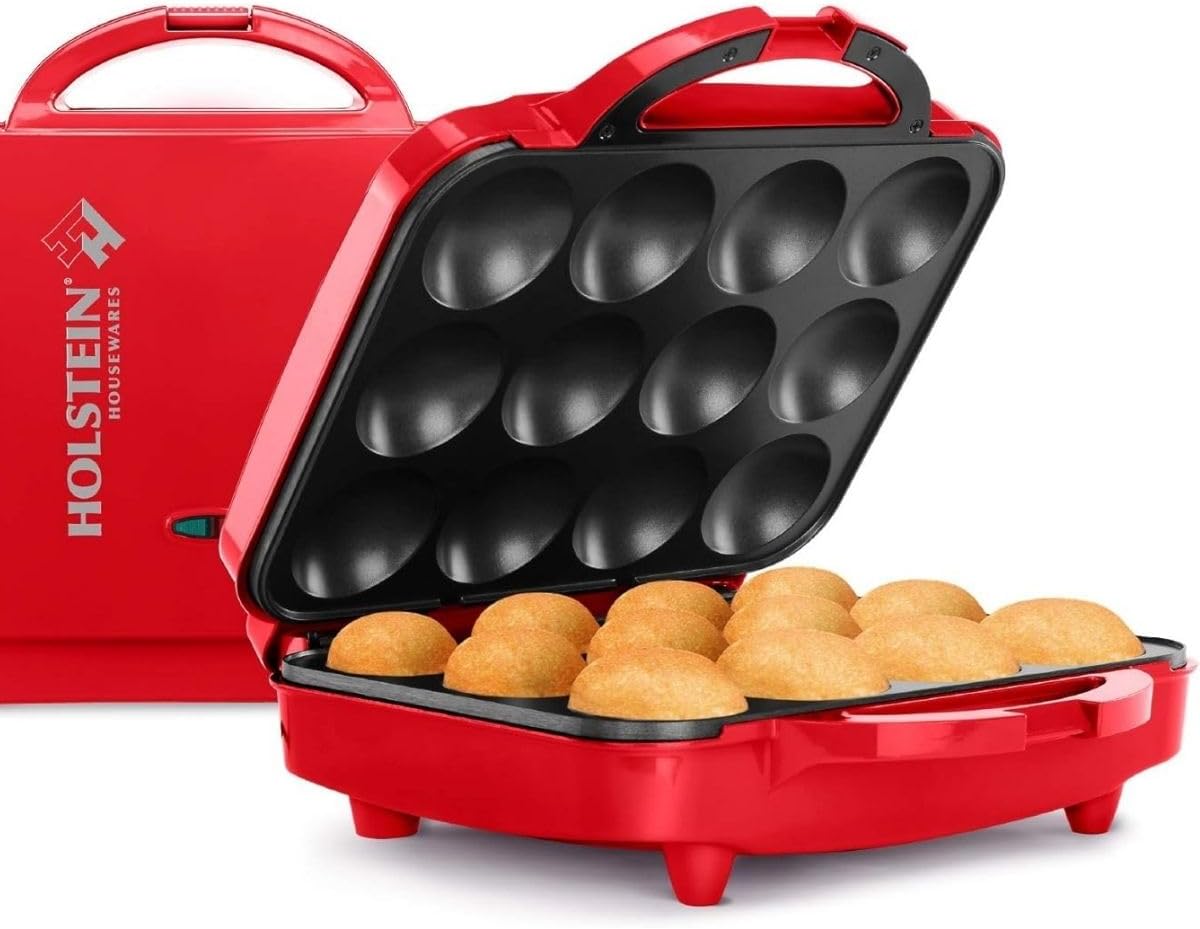 Holstein Housewares Non-Stick Cupcake Maker, Teal - Makes 6 Cupcakes, Muffins, Cinnamon Buns - Birthdays, Holidays, and More