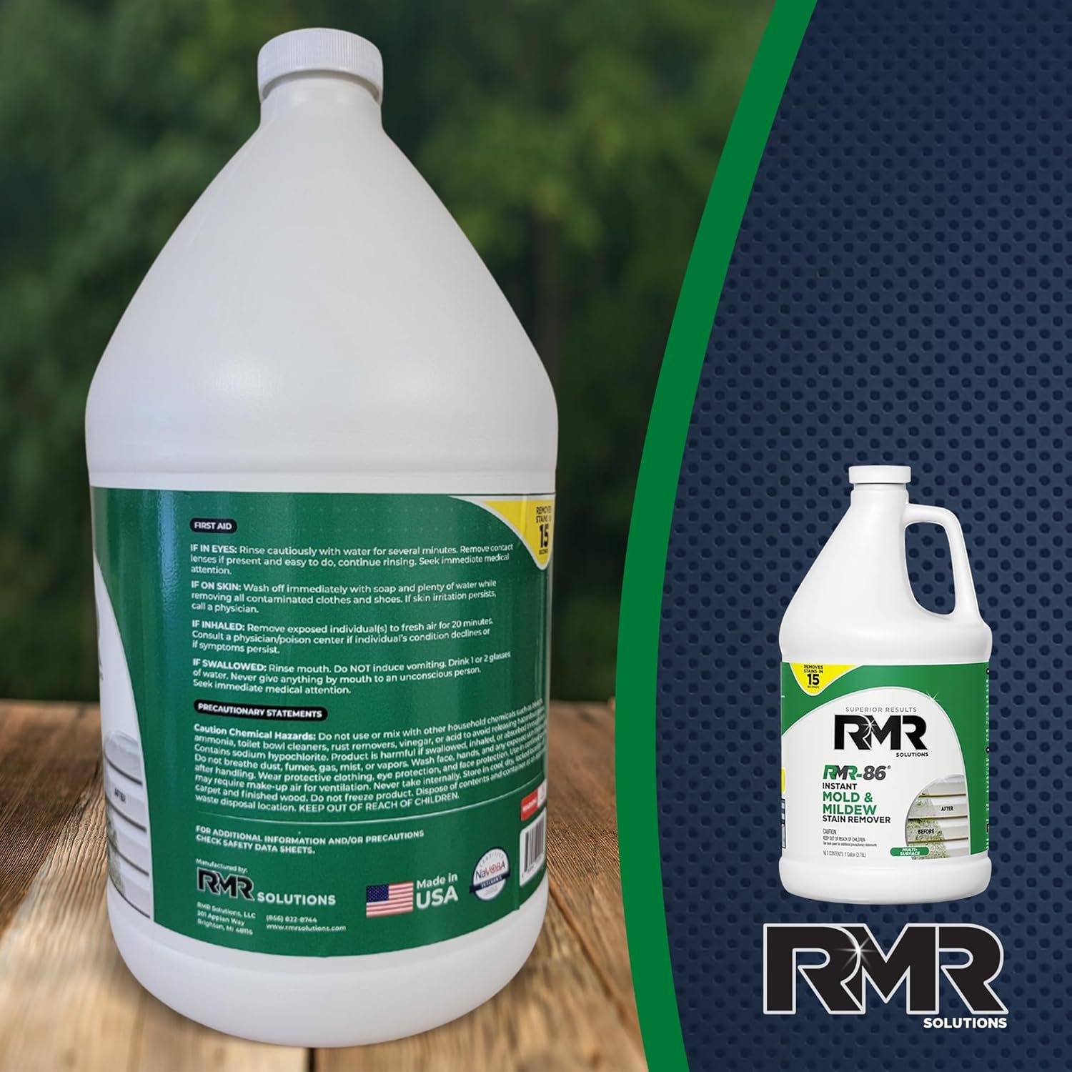RMR-86 Instant Mold and Mildew Stain Remover Spray - Scrub Free Formula, 32 Fl Oz