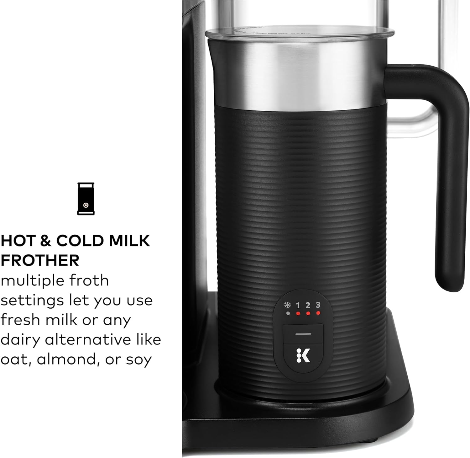Keurig K-Cafe K-Duo Single Serve Coffee, Latte and Cappuccino Maker, 32 K-Cup Pods, Dark Charcoal
