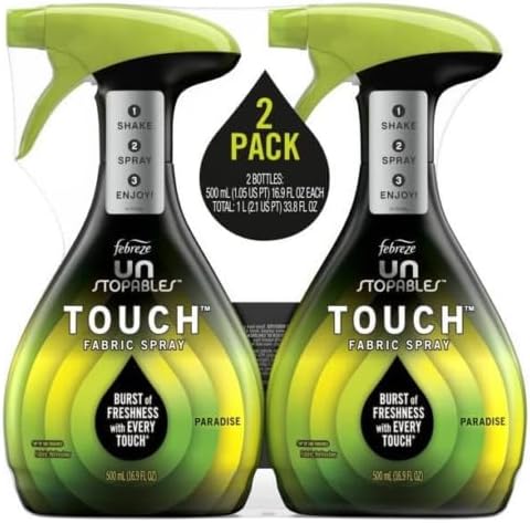 Febreze Unstopables Touch Fabric Spray and Odor Fighter, Fresh & Breeze, 16.9 oz, Pack of 2