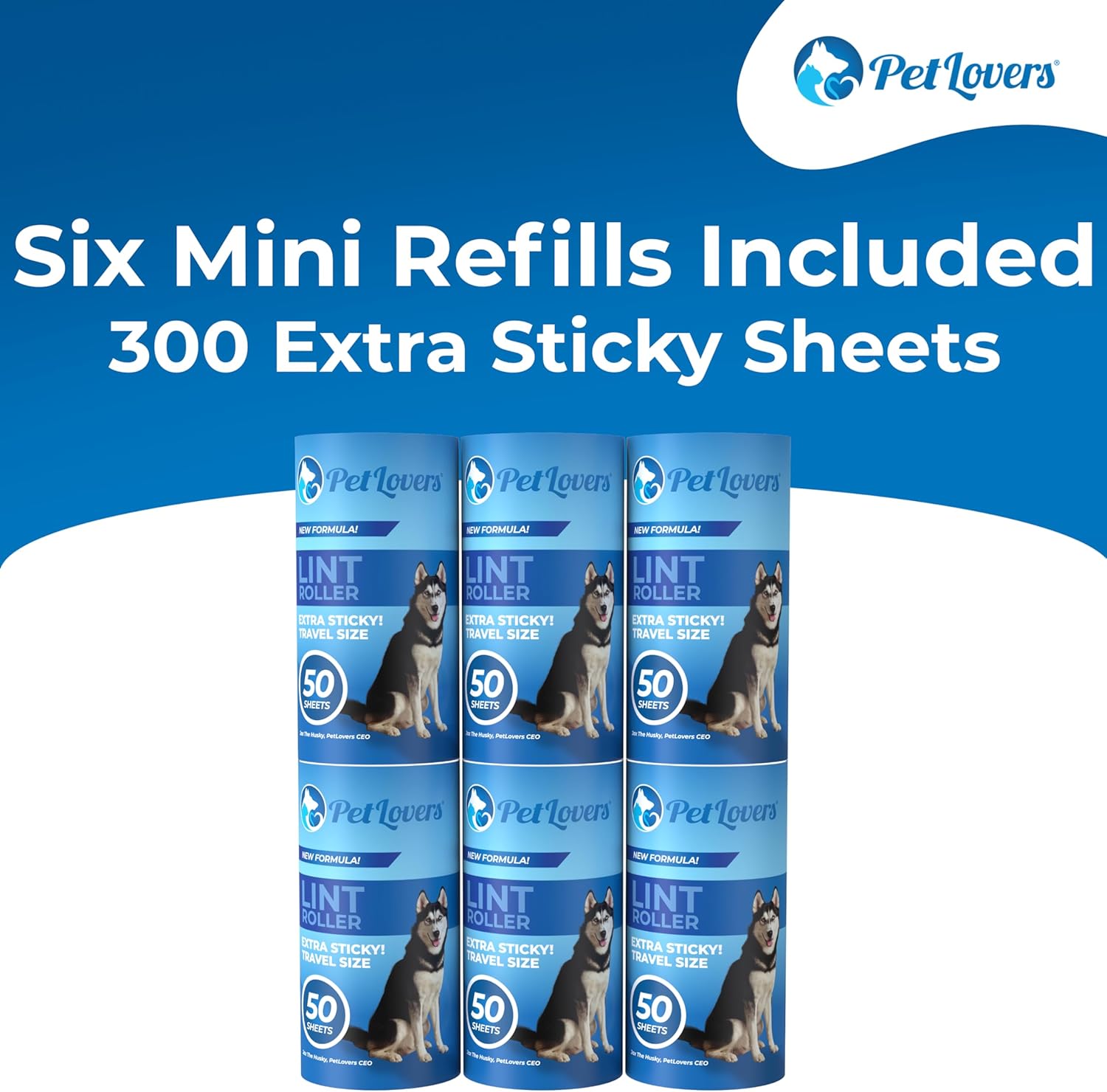 PetLovers Lint Rollers for Pet Hair Extra Sticky 420 Sheets - Lint Remover for Clothes