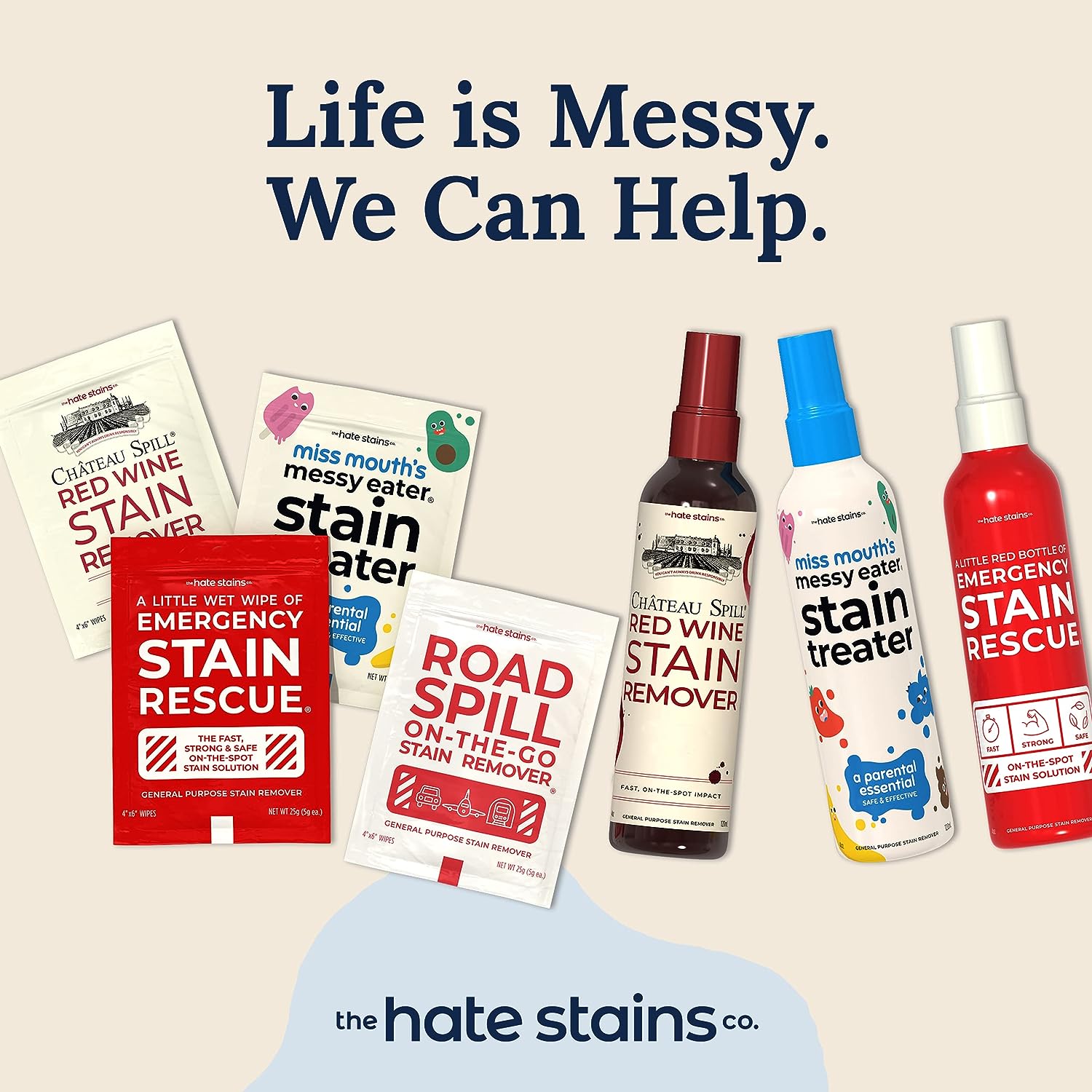 Miss Mouth's Messy Eater Stain Treater Spray - 4oz 2 Pack Stain Remover - Newborn & Baby Essentials - No Dry Cleaning Food, Grease, Coffee Off Laundry, Underwear, Fabric
