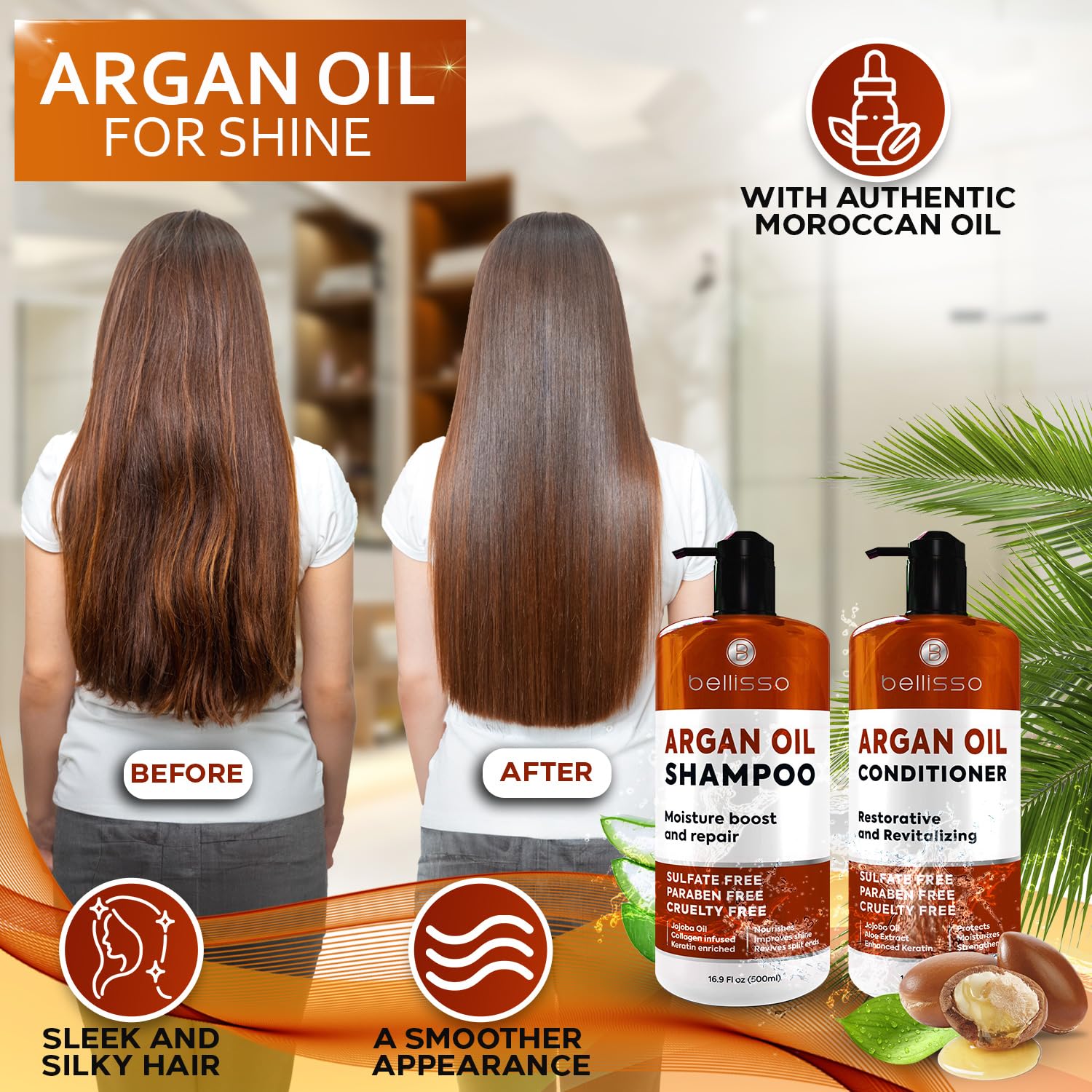 Biotin Shampoo and Conditioner Set - Sulfate and Paraben Free Treatment for Men and Women - Hair Thickening Volumizing Products to Help Boost Thinning Hair with Added Keratin