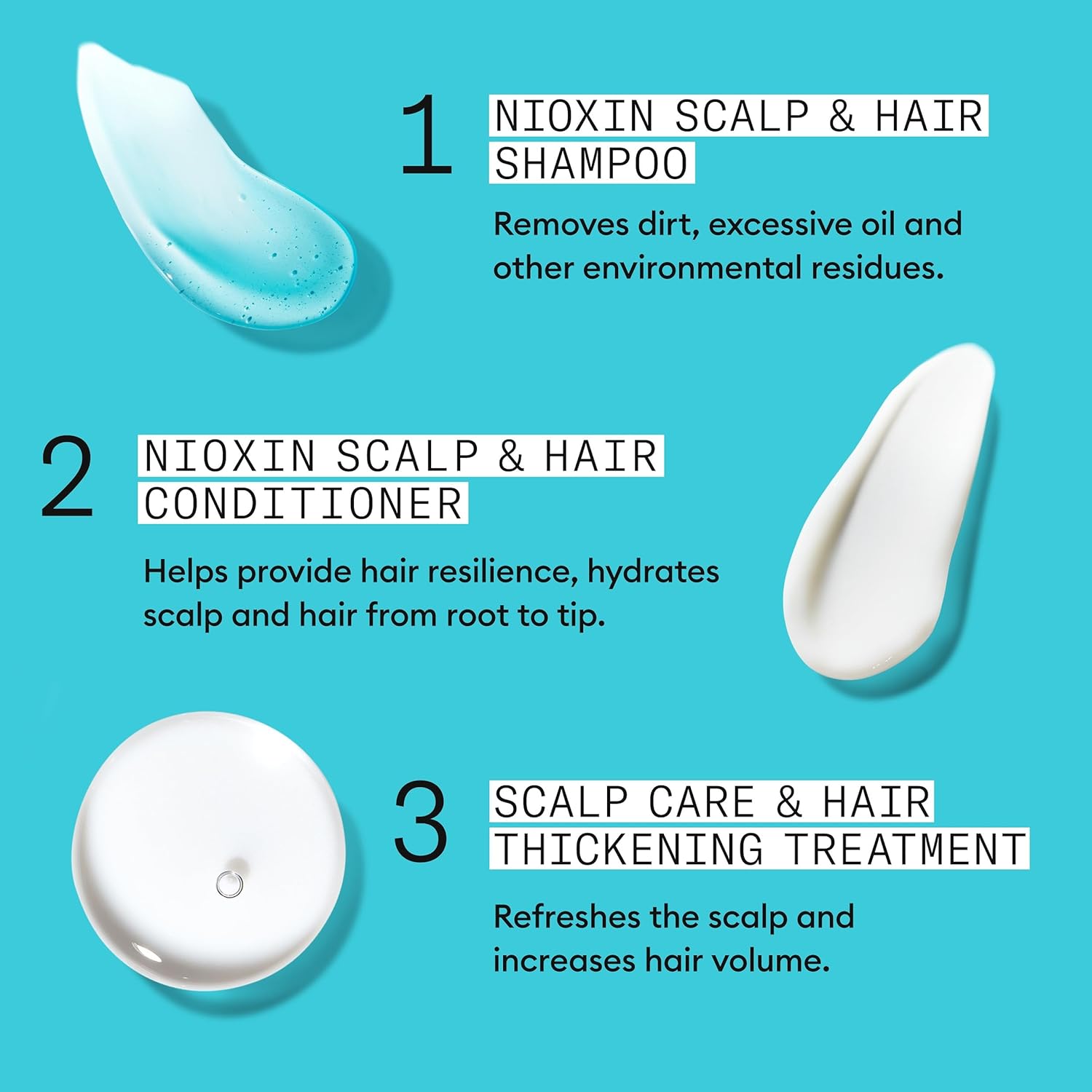 Nioxin Scalp + Hair Thickening System 2 - Hair Thickening System for Natural Hair with Progressed Thinning, Full Size (Packaging May Vary)