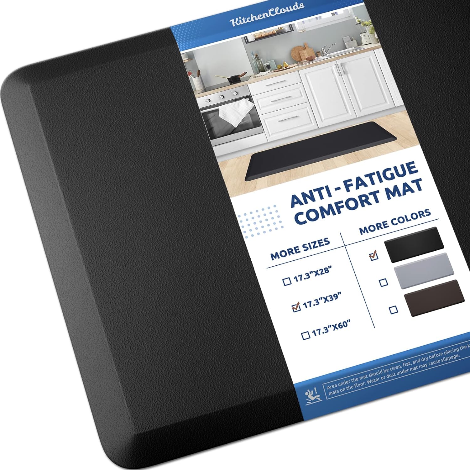 KitchenClouds Kitchen Mat Cushioned Anti Fatigue Rug 17.3