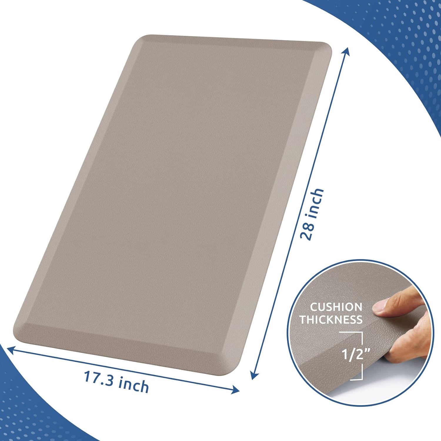 KitchenClouds Kitchen Mat Cushioned Anti Fatigue Rug 17.3