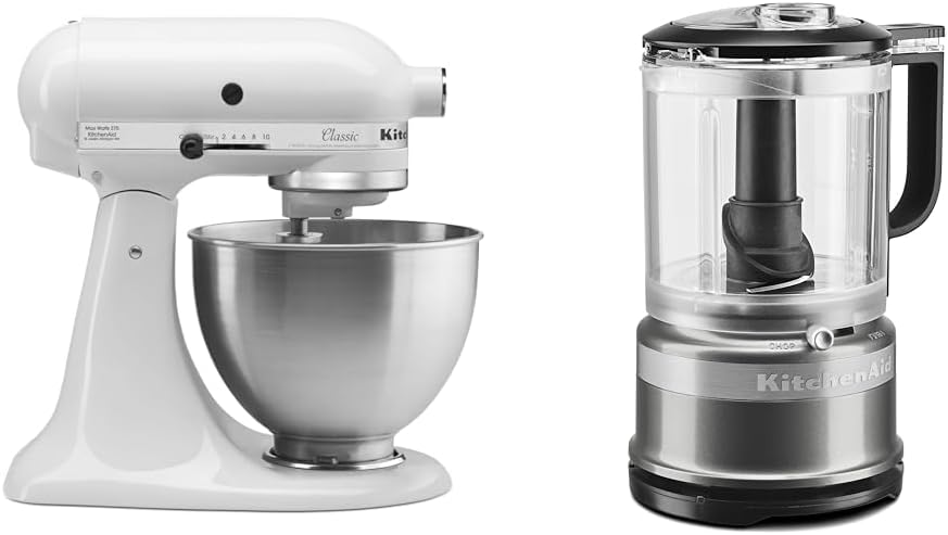 KitchenAid Classic Series 4.5 Quart Tilt-Head Stand Mixer K45SS, White