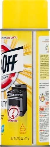 Easy Off Heavy Duty Oven Cleaner, Destroys Tough Burnt on Food and Grease, Lemon Scent, 14.5 oz Can