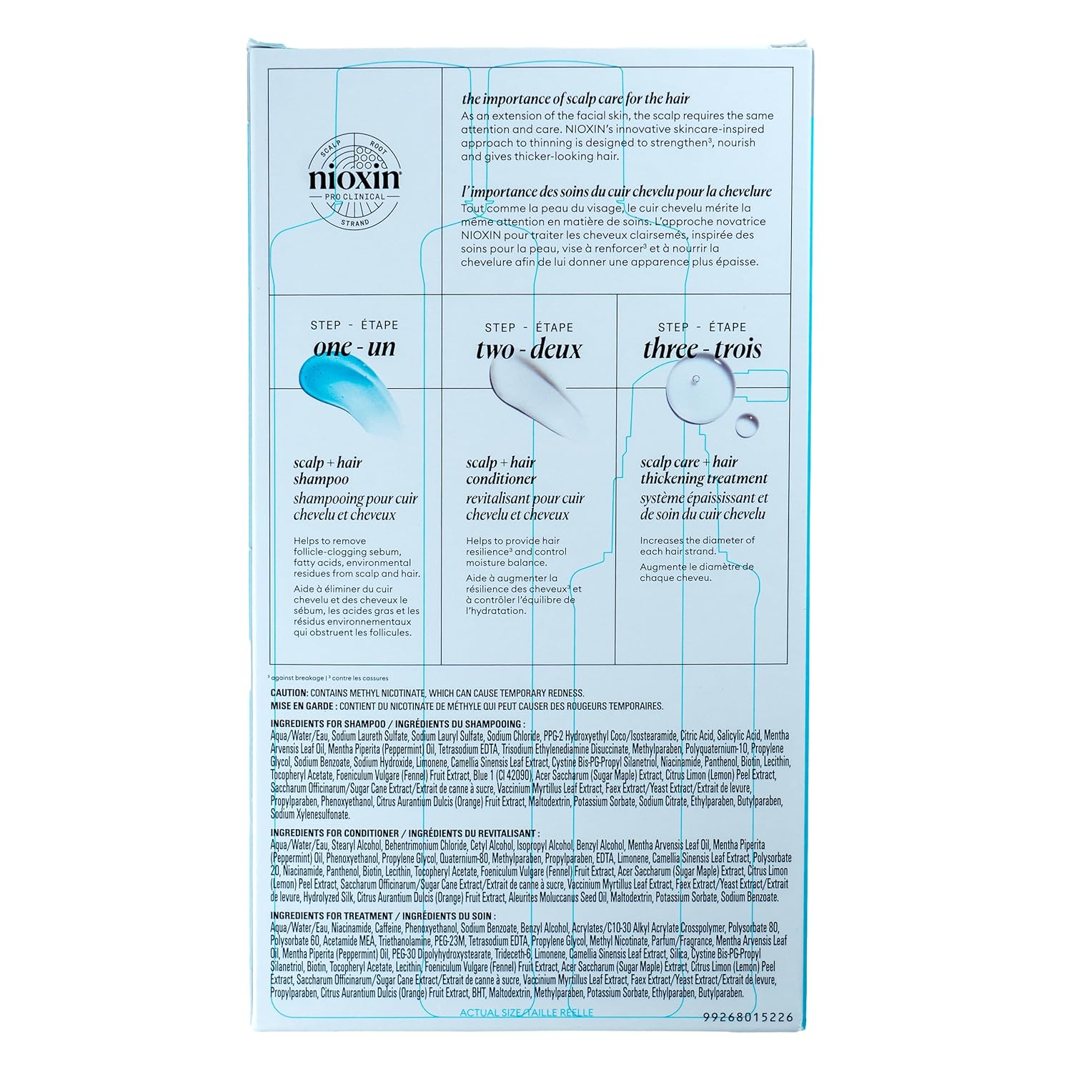 Nioxin Scalp + Hair Thickening System 2 - Hair Thickening System for Natural Hair with Progressed Thinning, Full Size (Packaging May Vary)