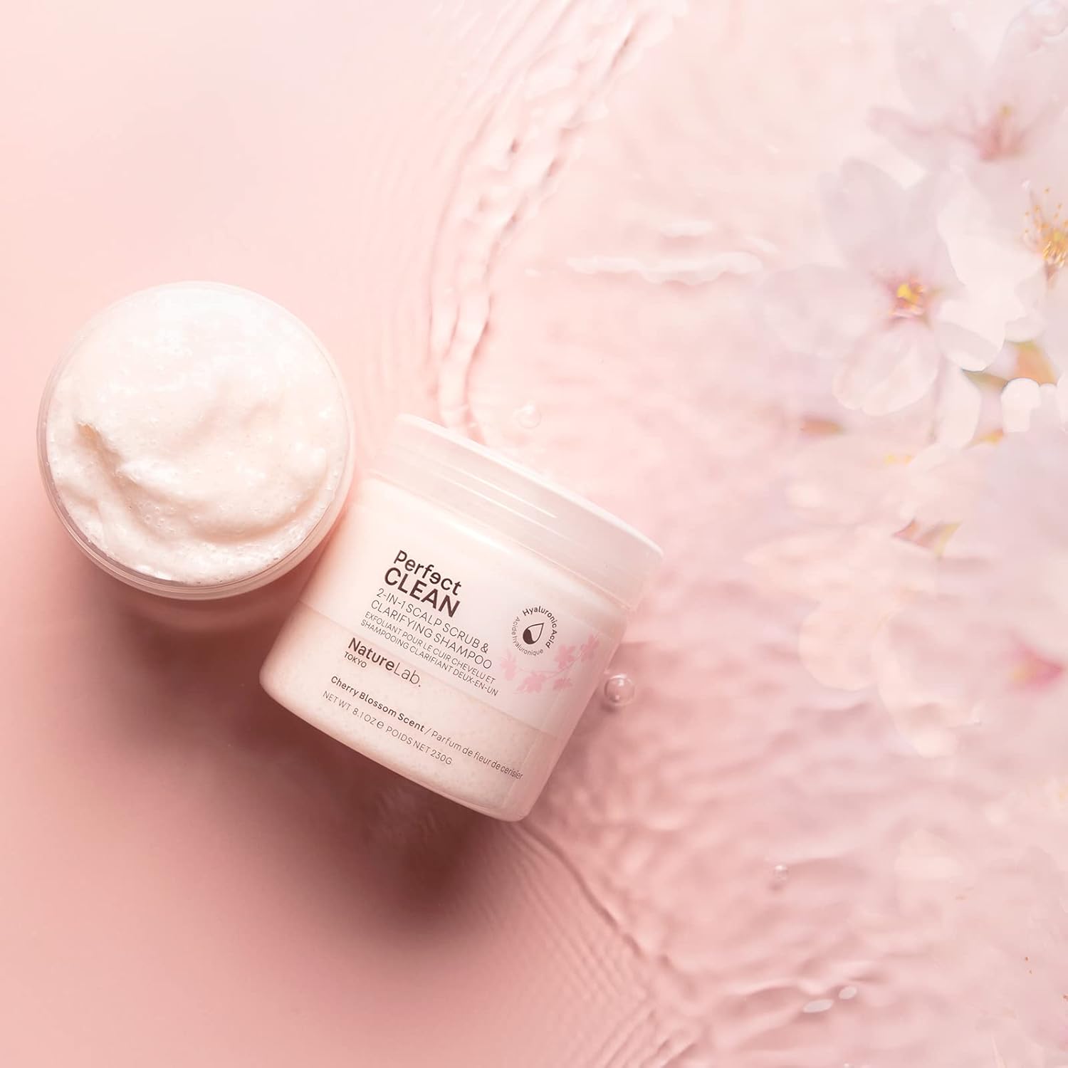 NATURELAB. TOKYO Perfect Shine Clarifying Scalp Scrub: 2-in-1 Shampoo and Scalp Scrub Hair Treatment to Clarify and Remove Product Buildup for Immense Shine I 8.1 OZ / 230G