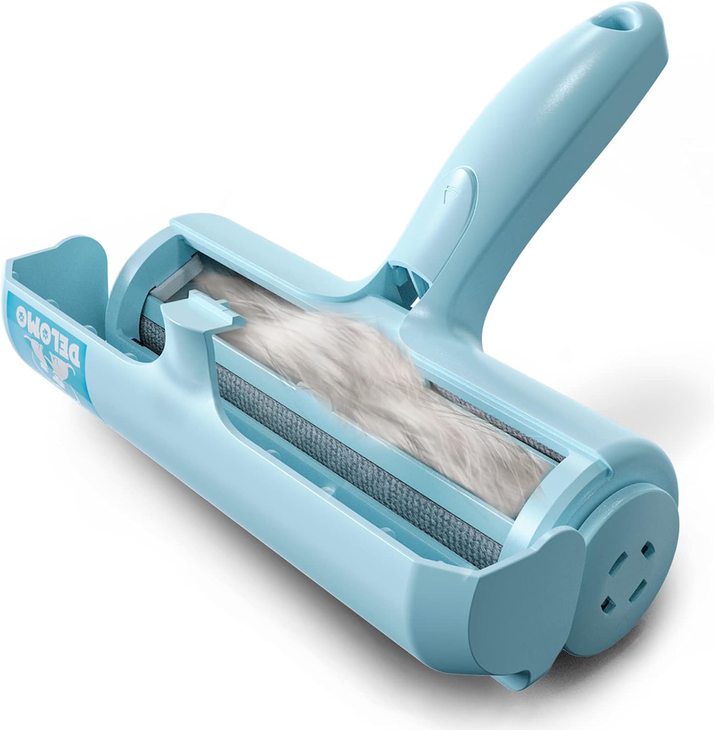 DELOMO Pet Hair Remover - Lint Roller for Pet Hair - Cat and Dog Hair Remover for Couch, Furniture, Carpet, Car Seat, Reusable Roller W/Self-Cleaning Base - Upgraded Animal Fur Removal Tool