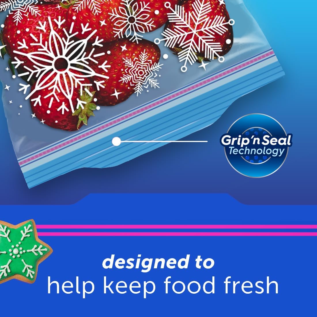Ziploc Gallon Food Storage Freezer Bags, Stay Open Design with Stand-Up Bottom, Easy to Fill, 60 Count