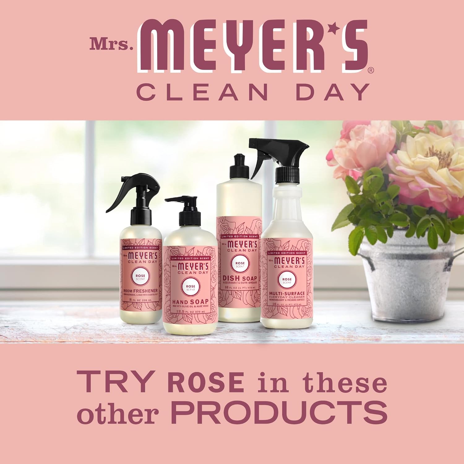 Mrs. Meyer's Liquid Dish Soap, Biodegradable Formula, Lemon Verbena, 16 Fl. Oz - Pack Of 3