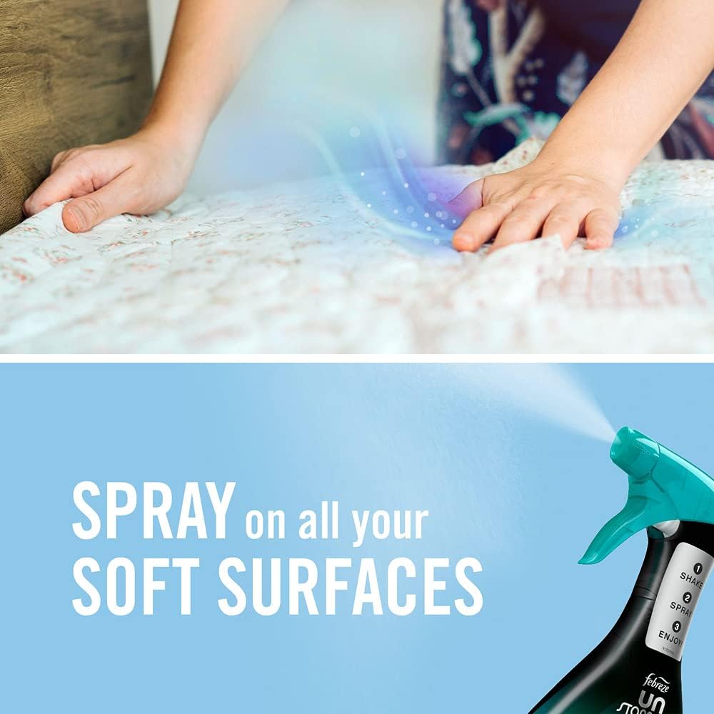 Febreze Unstopables Touch Fabric Spray and Odor Fighter, Fresh & Breeze, 16.9 oz, Pack of 2