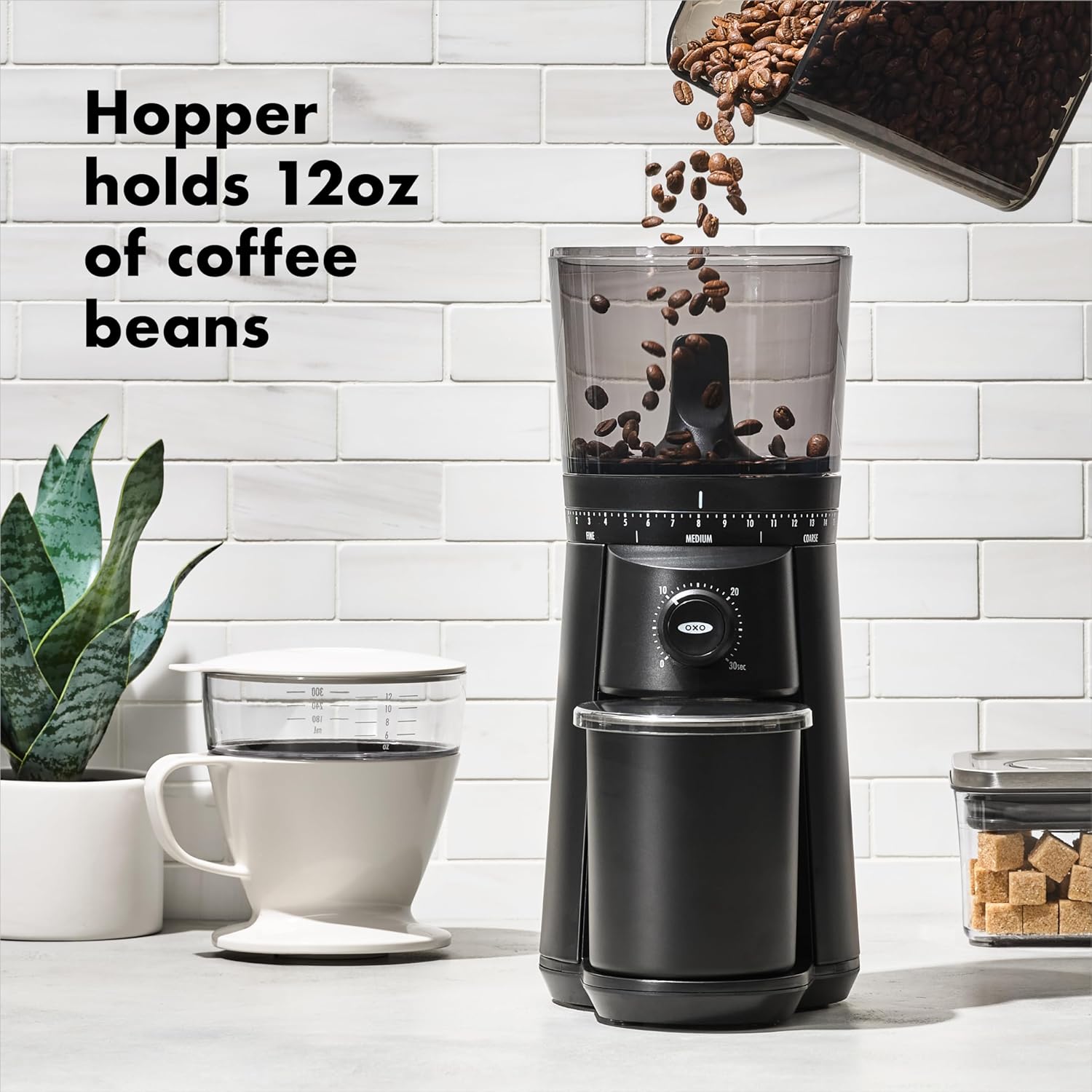 OXO Brew Conical Burr Coffee Grinder , Silver