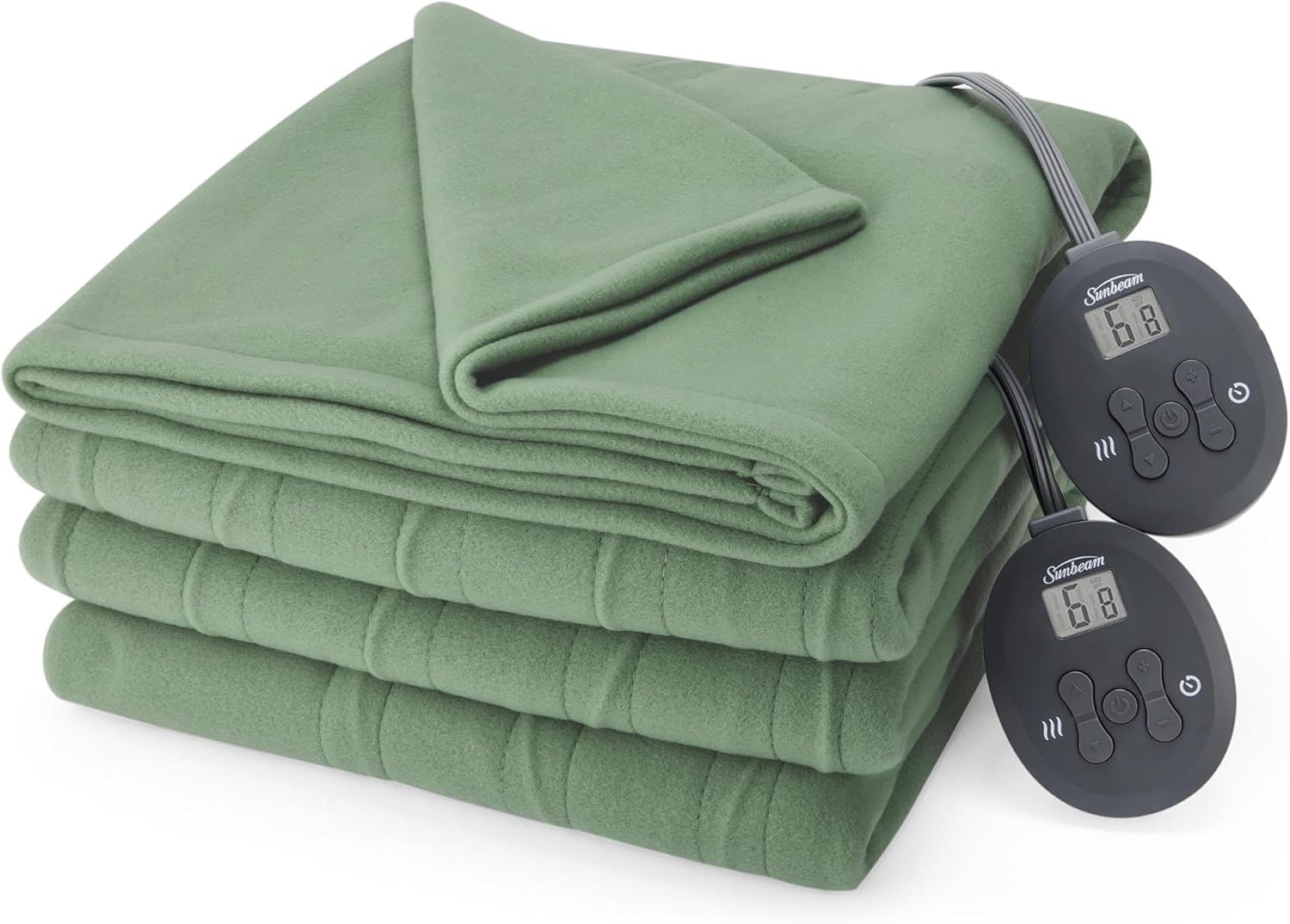 Sunbeam Royal Ultra Rodeen Blue Plaid Heated Personal Throw / Blanket, Cozy-Warm, Adjustable Heat Settings