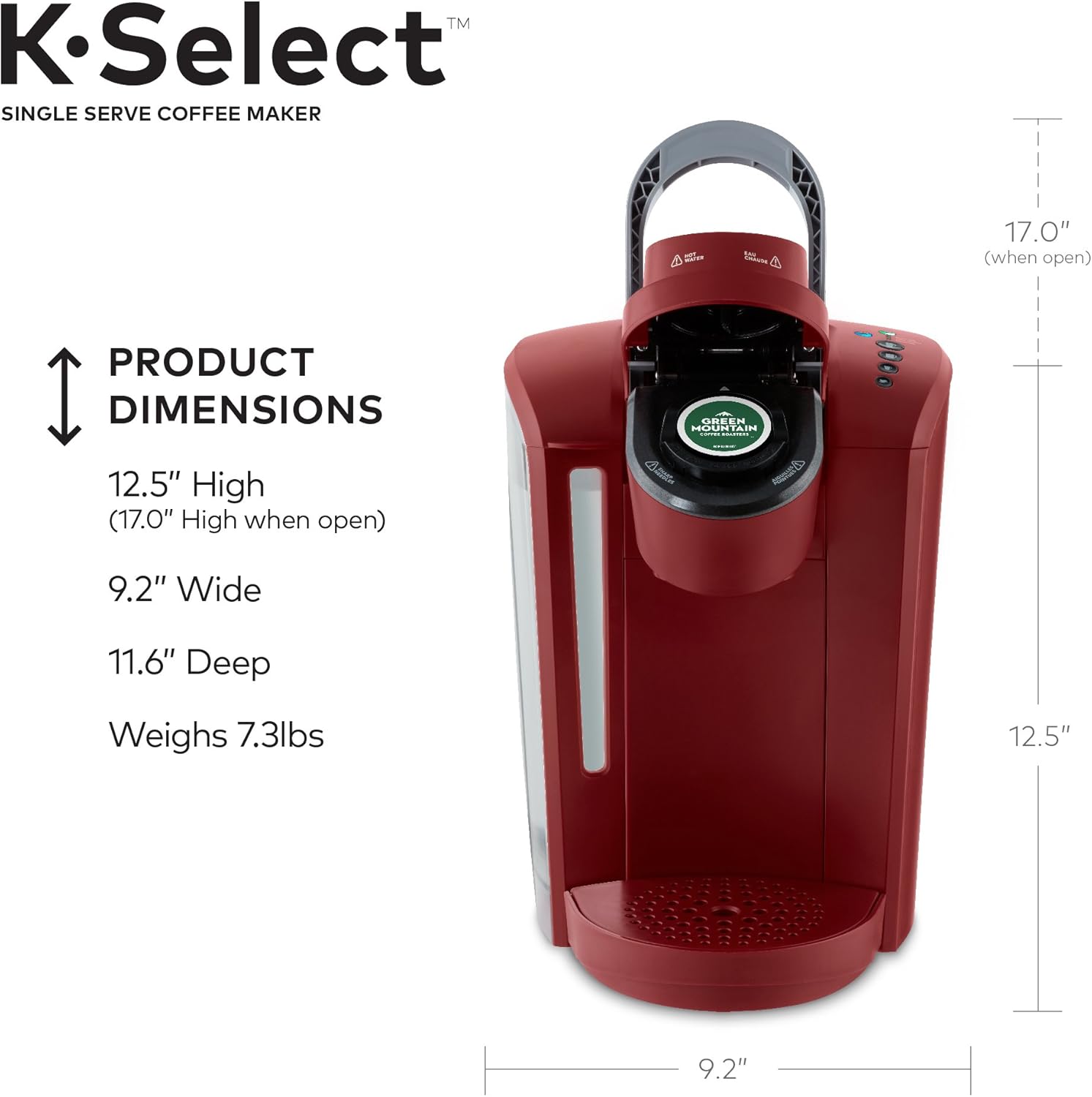 Keurig K-Select Single-Serve K-Cup Pod Coffee Maker, Matte Black