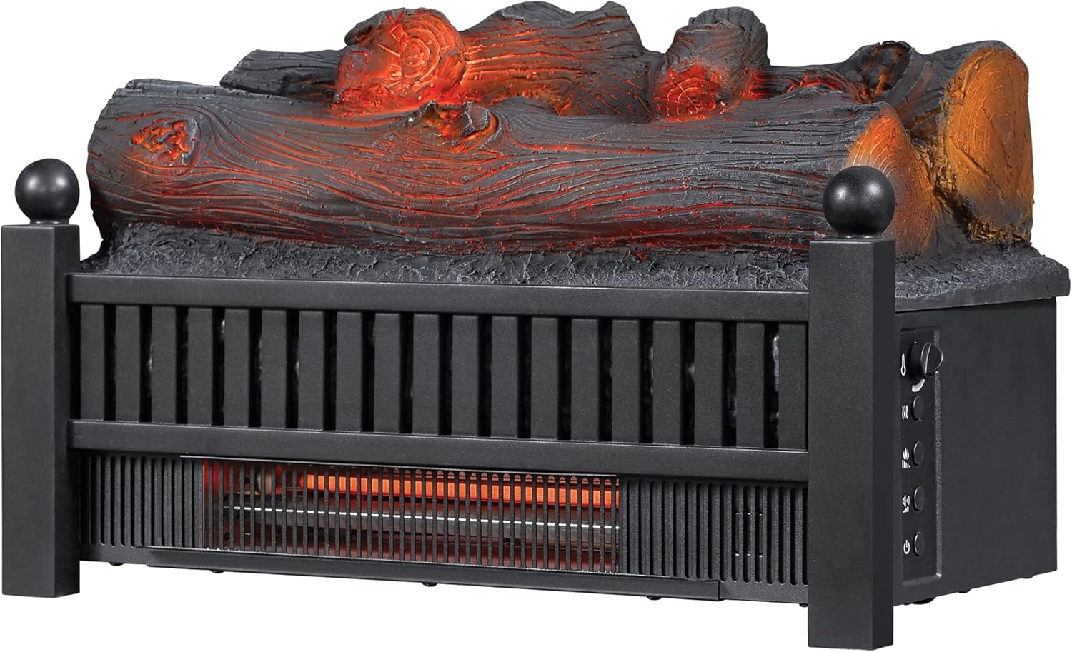 duraflame Electric Log Set 400 Sq Ft Heater, Faux Logs Insert with Lifelike Flames for Existing Fireplaces, Remote Control Included