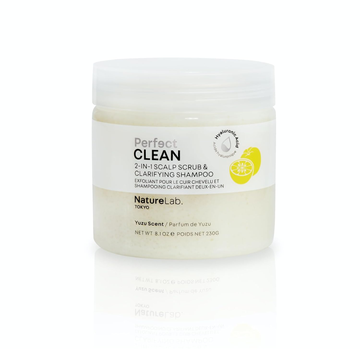 NATURELAB. TOKYO Perfect Shine Clarifying Scalp Scrub: 2-in-1 Shampoo and Scalp Scrub Hair Treatment to Clarify and Remove Product Buildup for Immense Shine I 8.1 OZ / 230G
