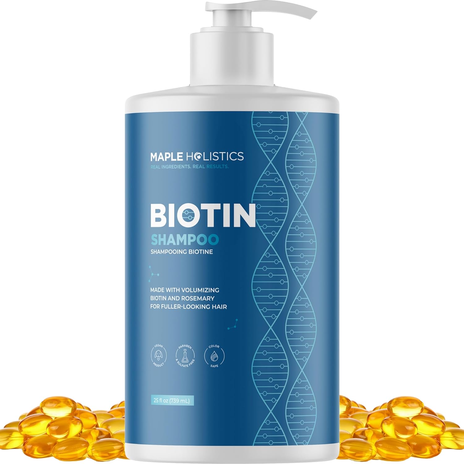 Rosemary and Biotin Shampoo for Thinning Hair - Vegan Volumizing Shampoo for Fine Hair with Argan and Tea Tree Oil - Paraben Silicone and Sulfate Free Shampoo for Dry Damaged Weak and Thin Hair Care