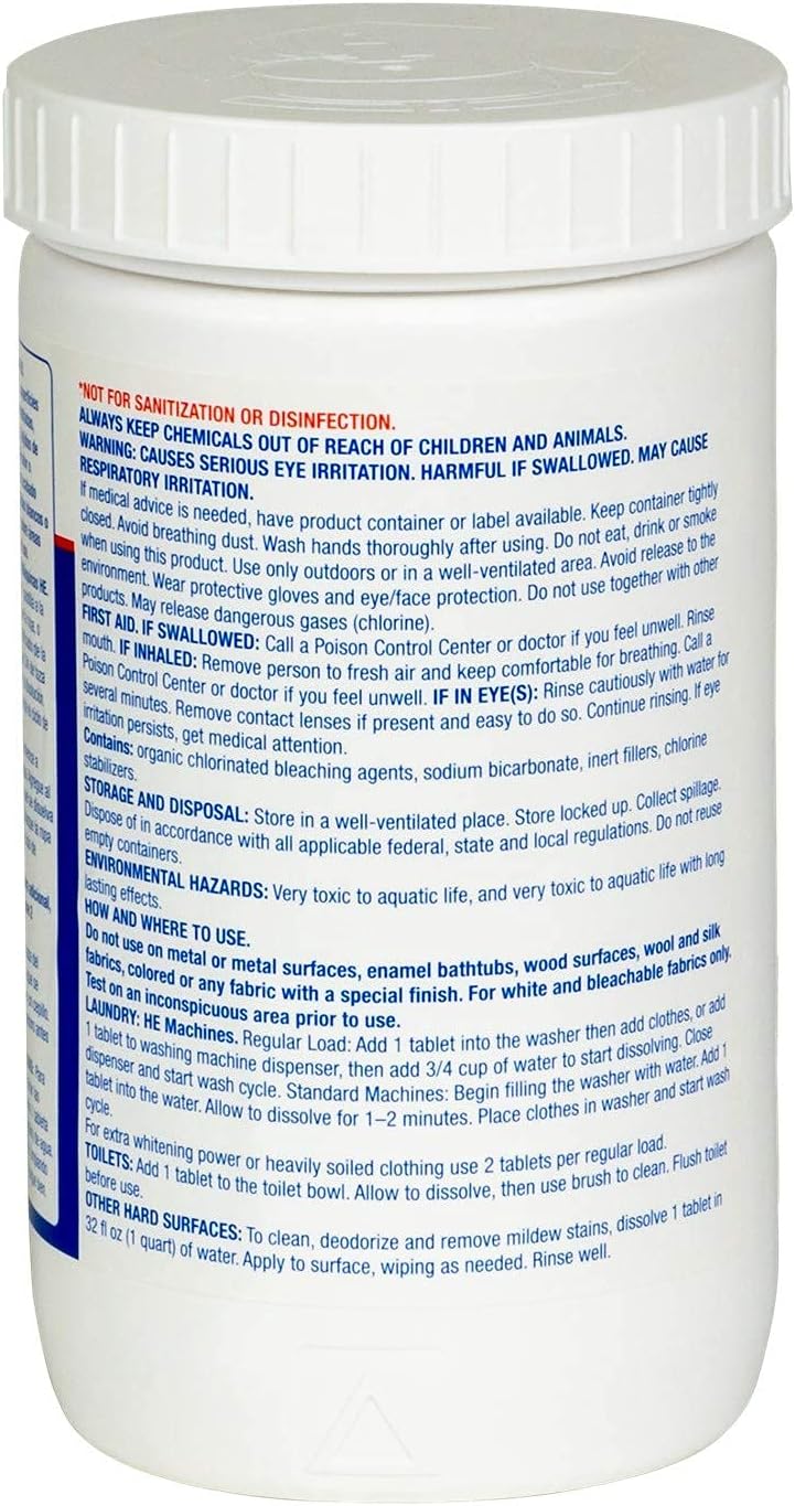 Evolve Concentrated Bleach Tablet Bulk Size 240 Tablets 1 Pack Original Scent