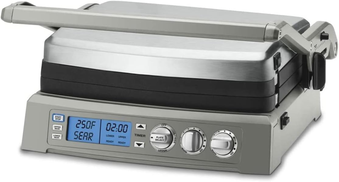 Cuisinart Panini Press, Stainless Steel Griddler, Sandwich Maker & More, 5-IN-1, GR-4NP1