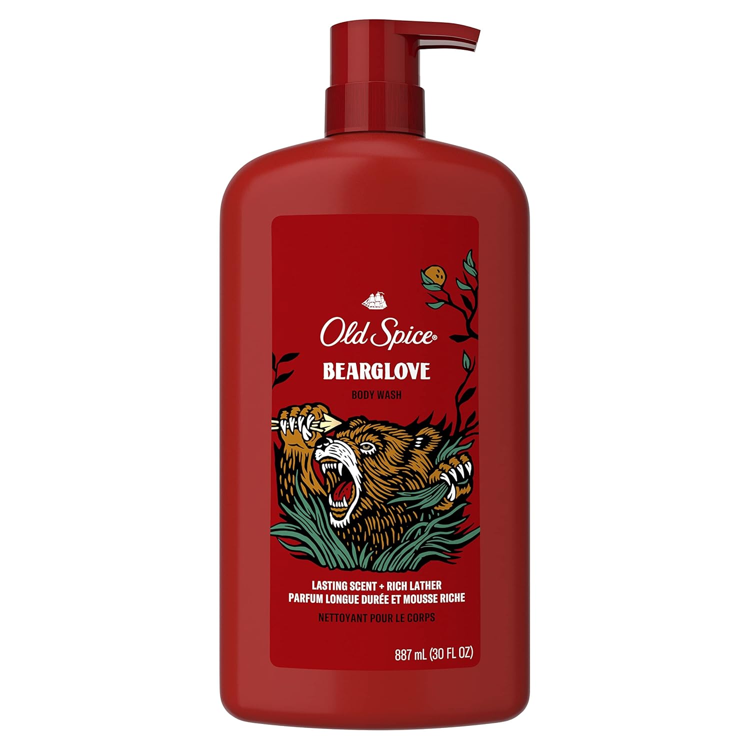 Old Spice Body Wash for Men, 24/7 Shower Fresh with Lasting Scent, Red Collection, Swagger with Cedarwood Scent, 24 fl oz (Pack of 2)