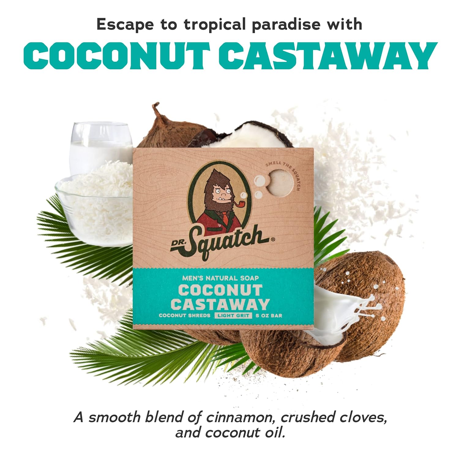 Dr. Squatch All Natural Bar Soap for Men, 5 Bar Variety Pack - Men's Natural Bar Soap - Rainforest Rapids, Coconut Castaway, Fresh Falls, Summer Citrus, and Eucalyptus Greek Yogurt - Soap Gift