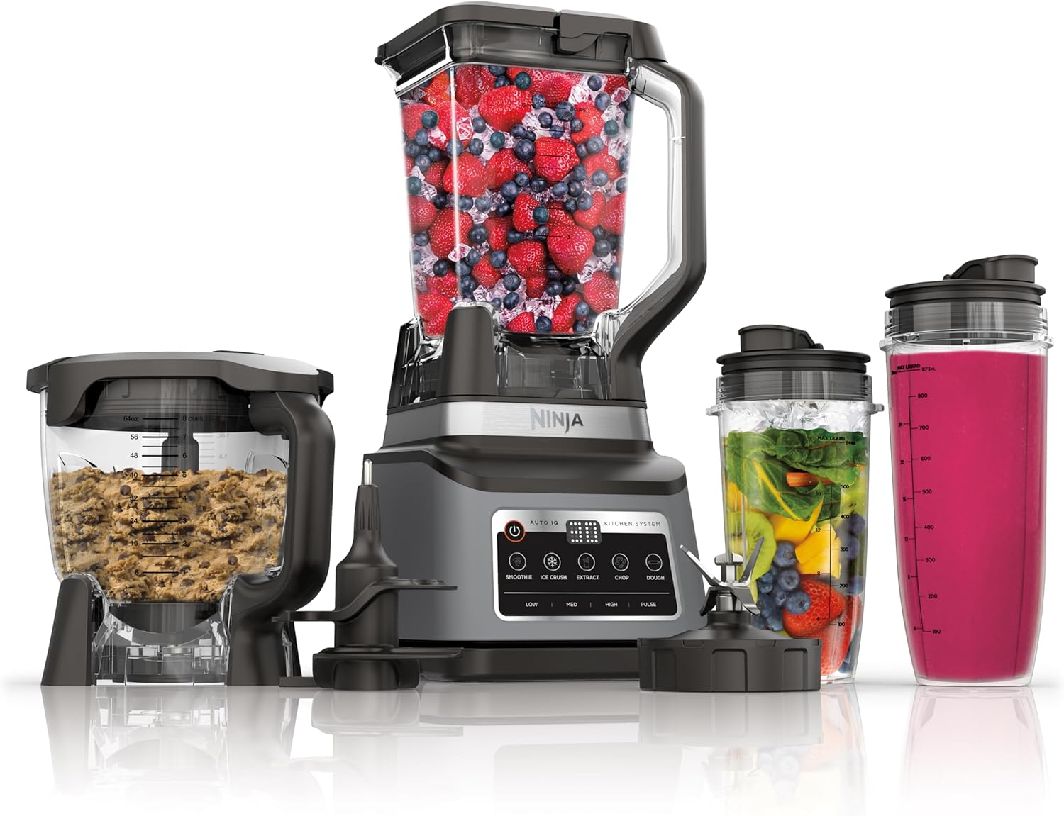 Ninja BN701 Professional Plus Blender, 1400 Peak Watts, 3 Functions for Smoothies, Frozen Drinks & Ice Cream with Auto IQ, 72-oz.* Total Crushing Pitcher & Lid, Dark Grey