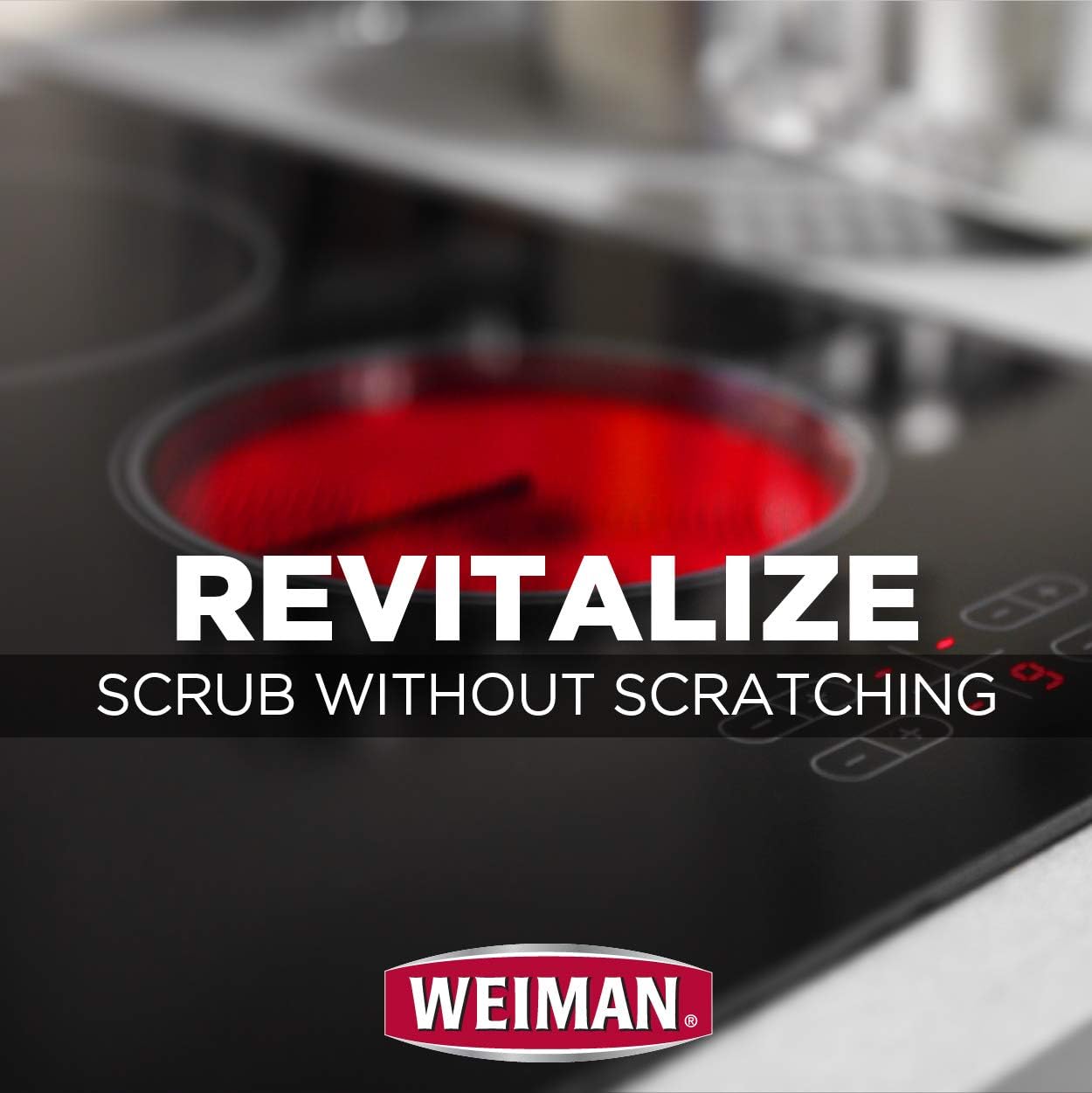 Weiman Non-Abrasive, No Scratch Induction Glass Ceramic Stove Cooktop Heavy Duty Cleaner and Polish, 20 Ounce