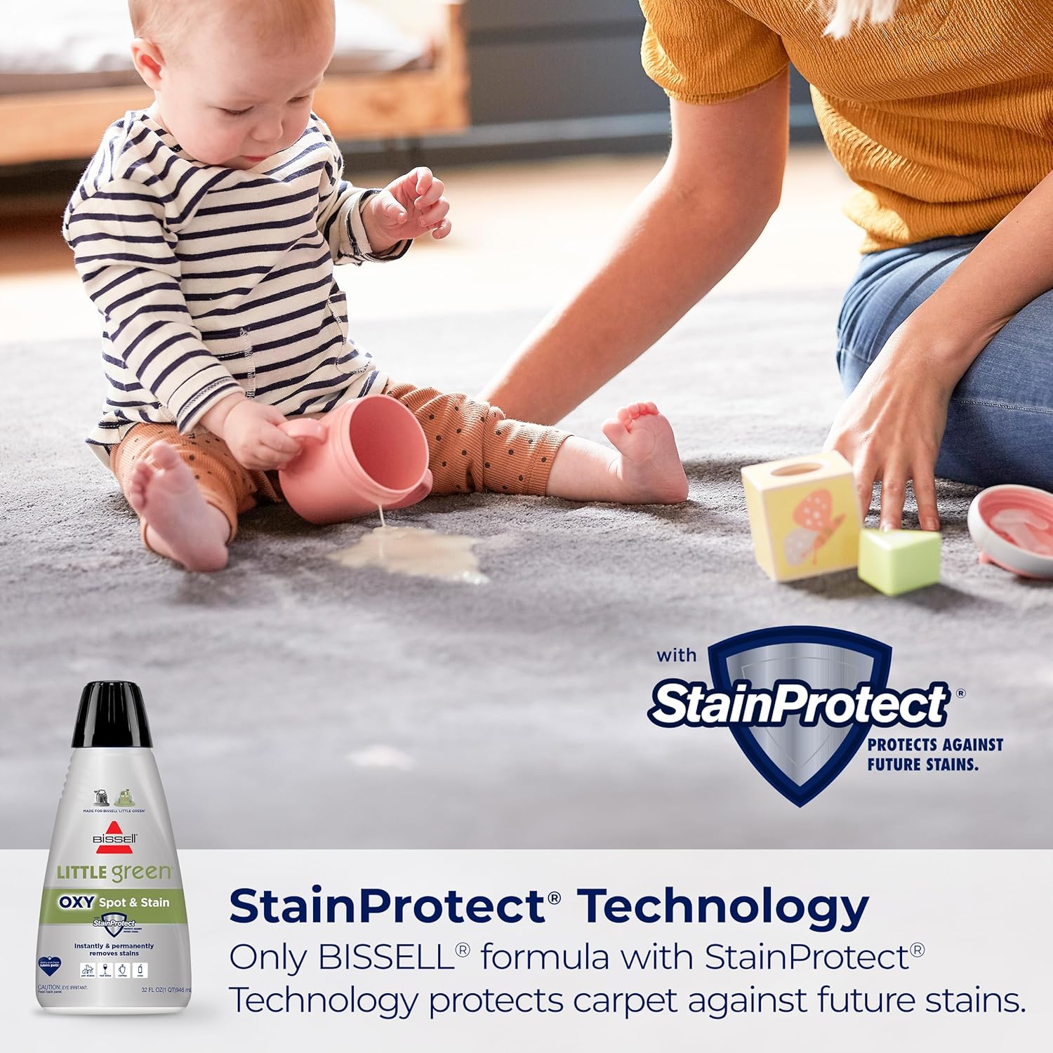 Bissell® PET PRO OXY Spot & Stain Formula for Portable Carpet Cleaners, 32 oz., 2034