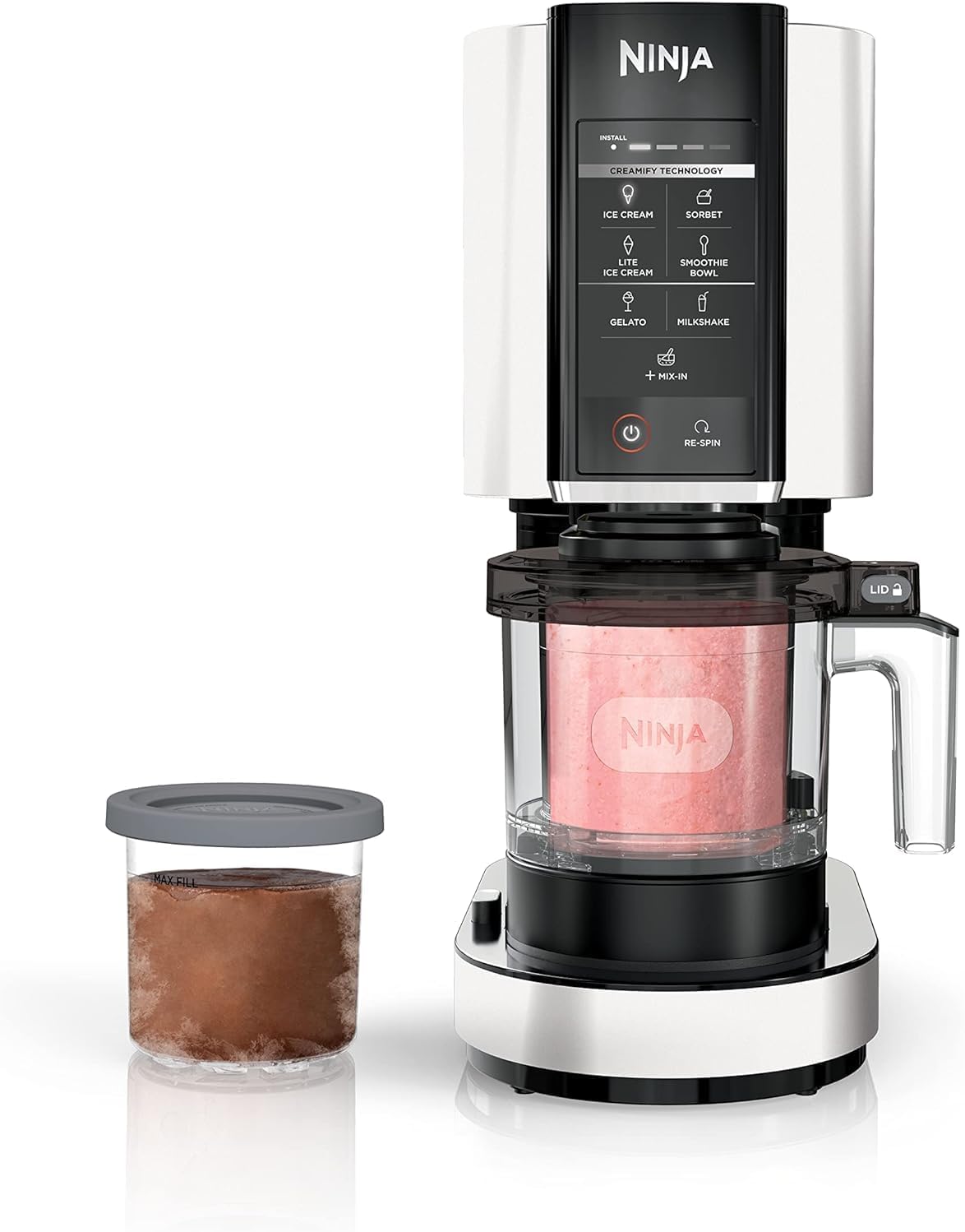 SharkNinja NC301 CREAMi 7-In-1 Ice Cream Maker with 7 Custom Frozen Treat Modes and Easy 3-Step Treat Preparation (Cloud Silver, Renewed)